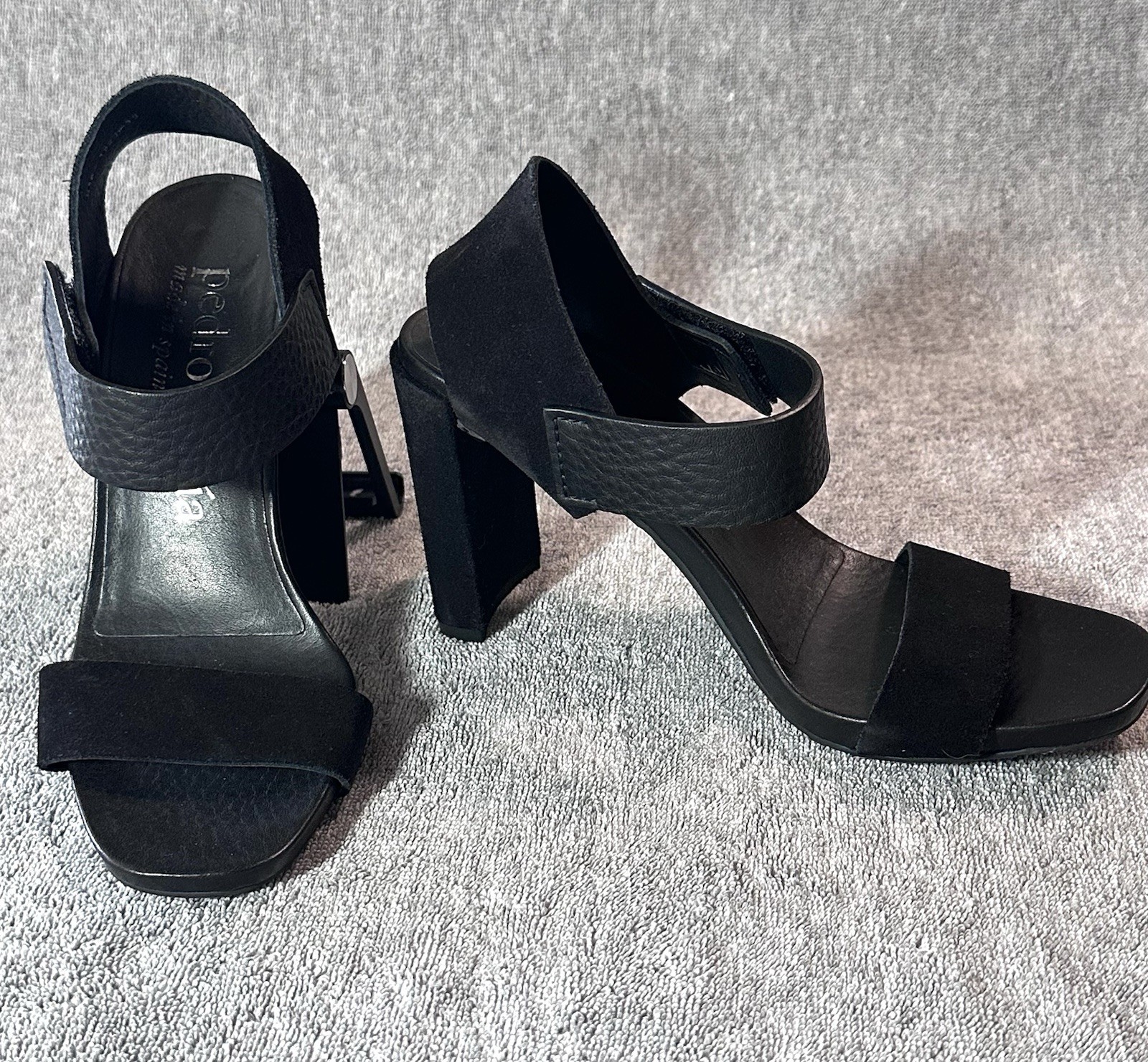 NWOB Pedro Garcia Nara Black Suede/Leather Ankle Strap Sandals SizeEU39 MSRP$575