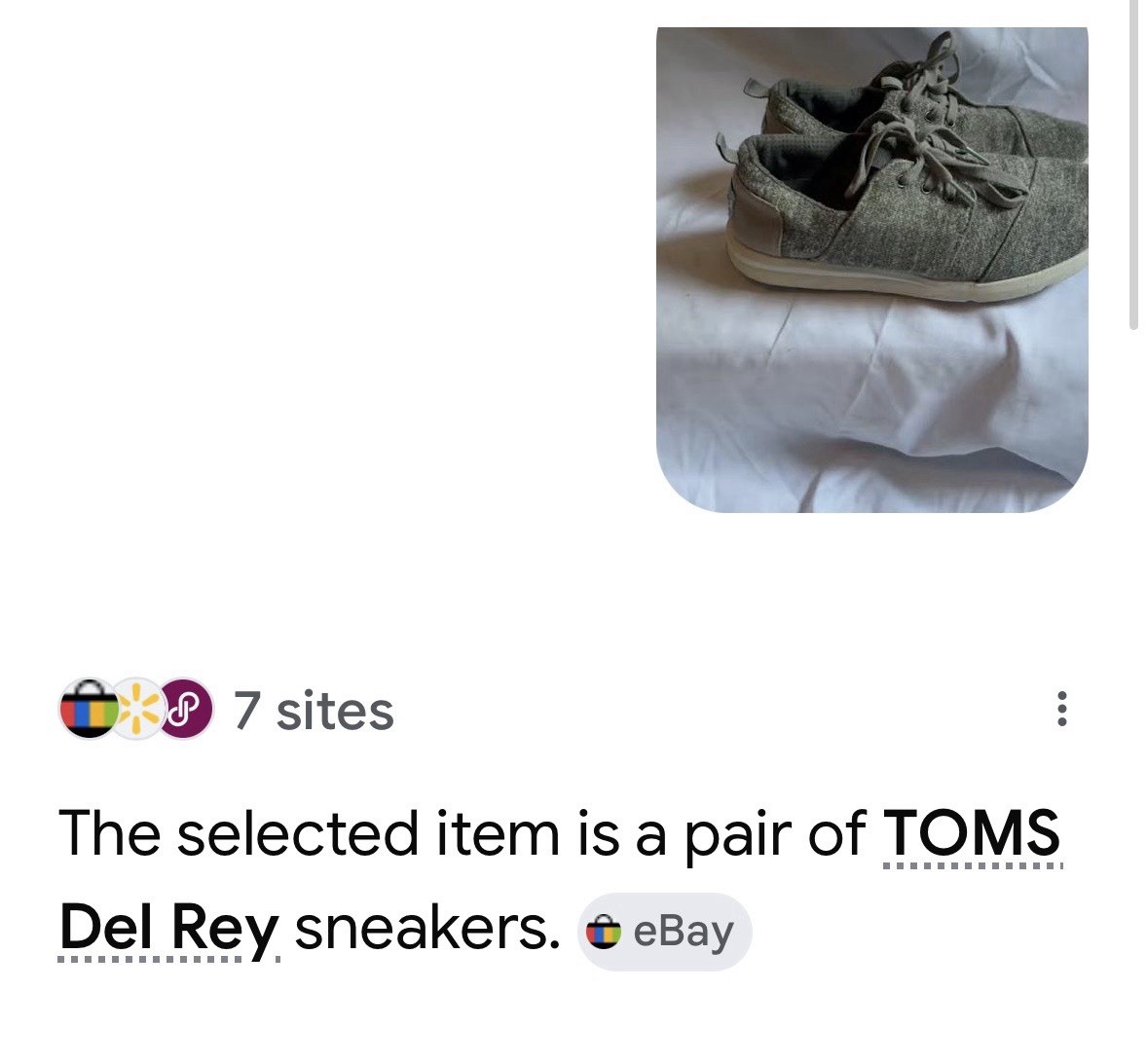 TOMS Del Rey Woman’s Gray Heathered Low Top Lace-Up Athletic Sneaker Pull Tab