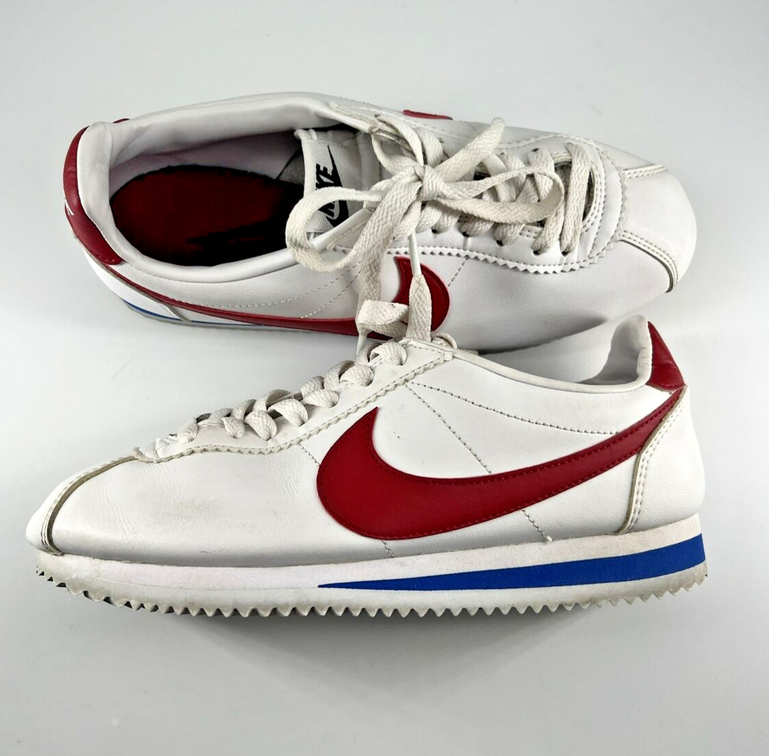 Nike Classic Cortez Swoosh Womens White Varsity Red Sz 7 Forest Gump 807471-103