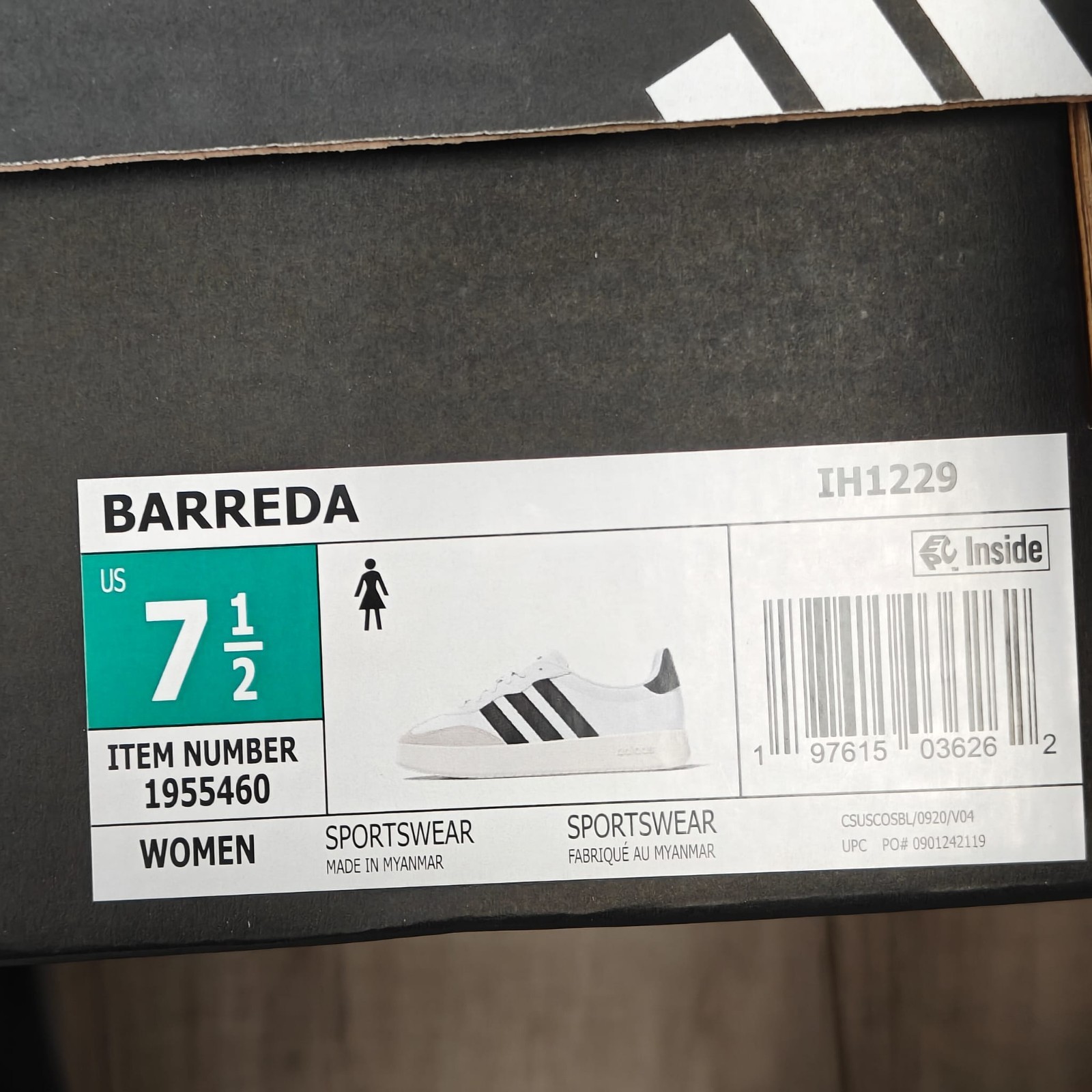 Adidas Barreda Shoes Women’s Retro T-Toe Terrace Tennis White Black Pick Size