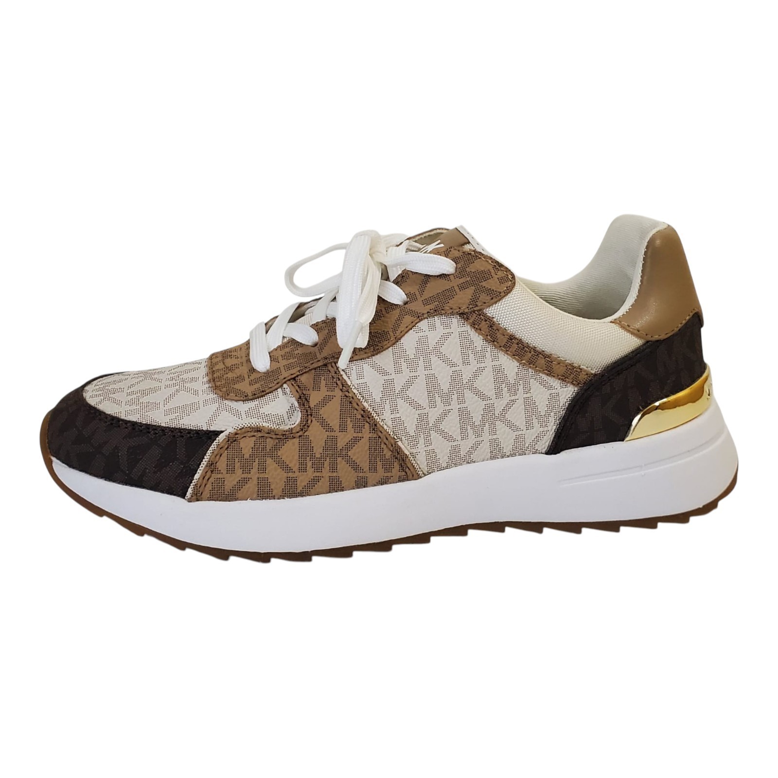 NEW MICHAEL KORS AUTHENTIC WOMEN’S CAMEL BROWN SHOES SNEAKERS SIZE 6 7 8 9 10