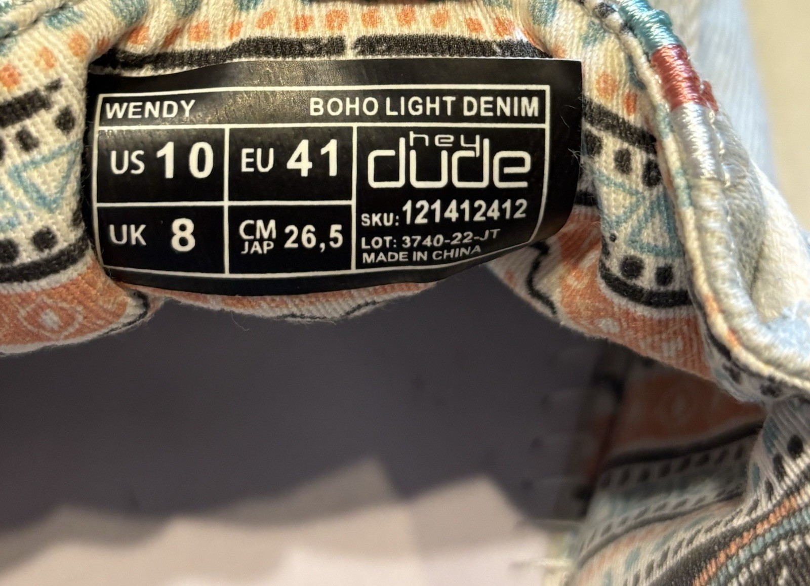 Hey Dudes Wendy Boho Light Denim