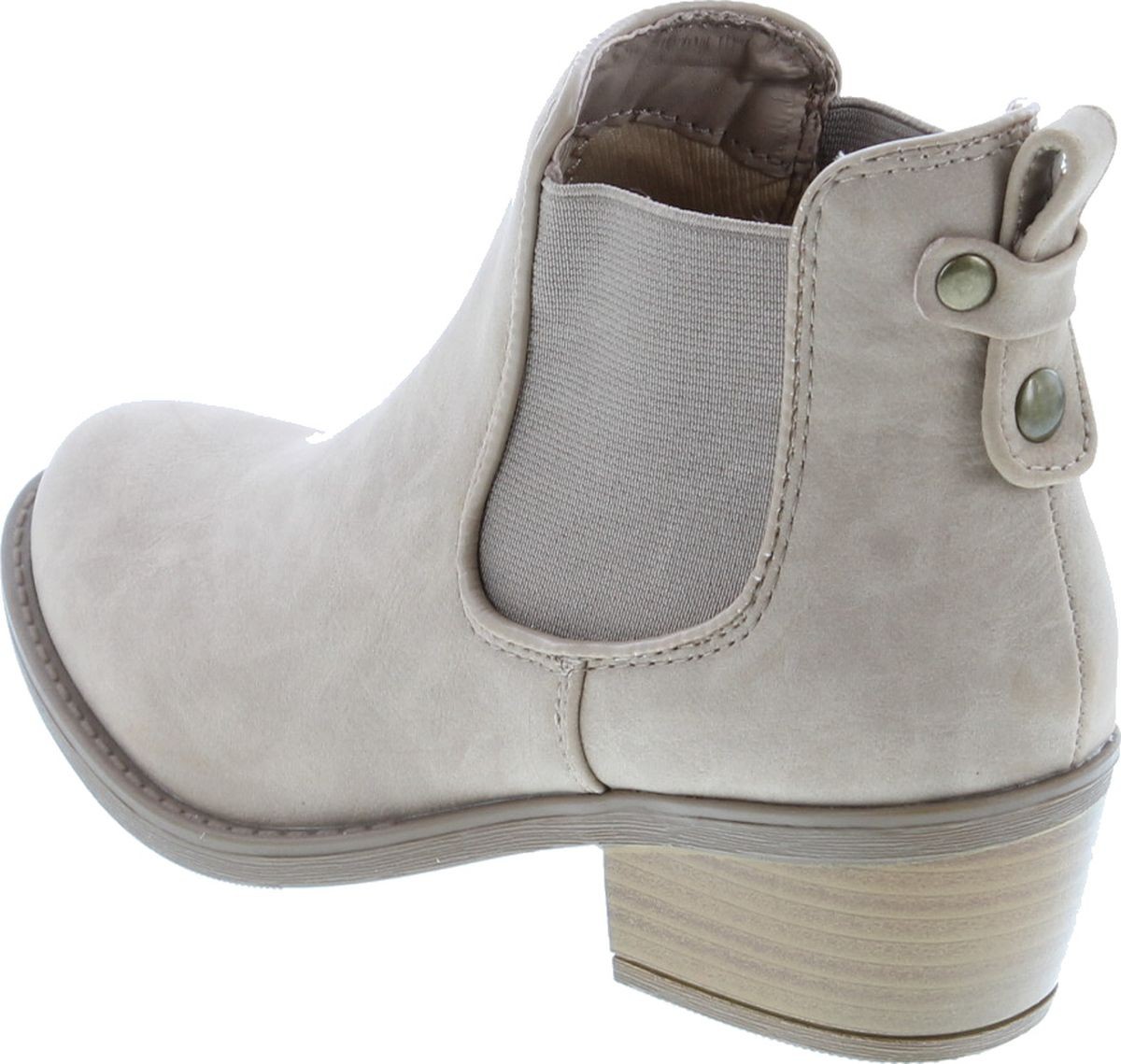 Soda Women’s Chelsea Faux Leather Elastic Side Panel Ankle Boots