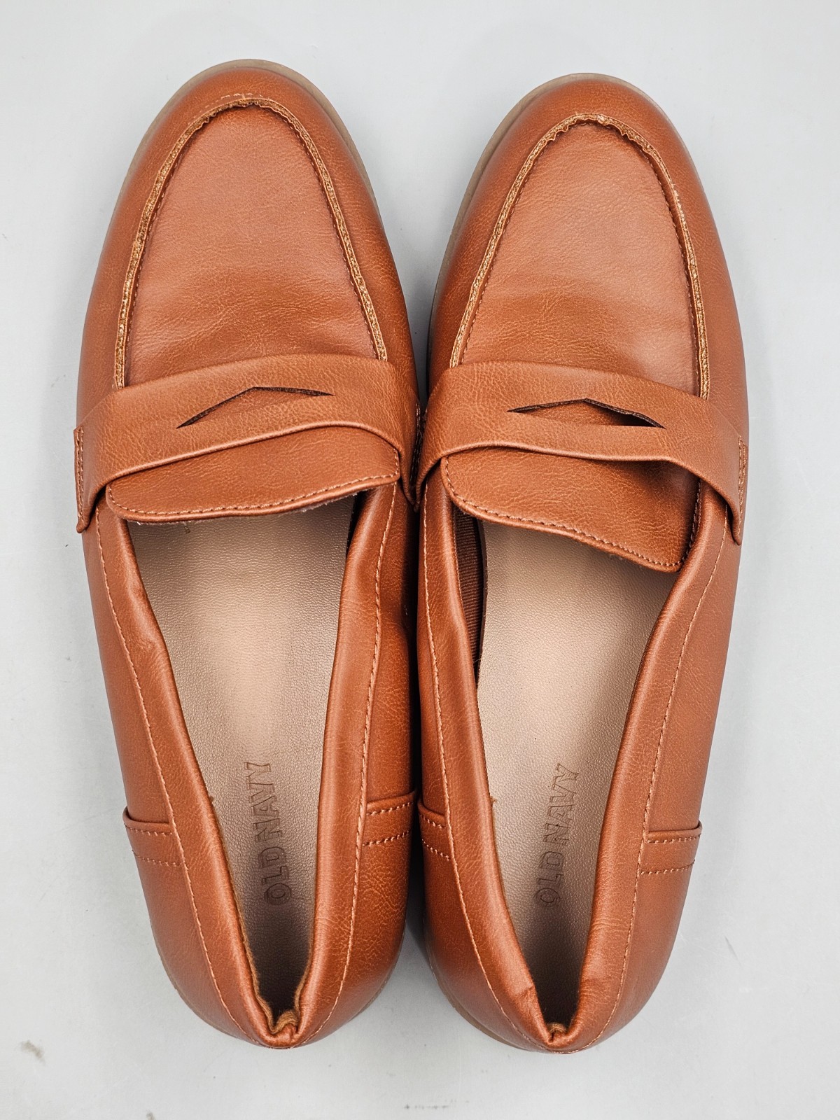 Old Navy Modern Loafer Women’s Size 9 Cognac Brown Penny Loafer Flat Slip On