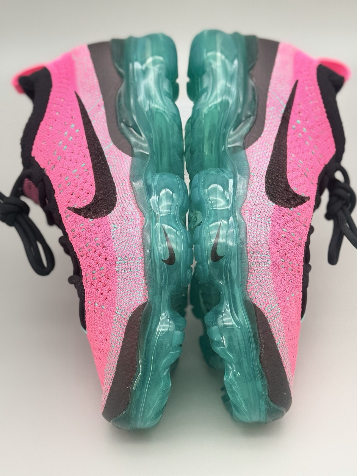 NIKE AIR VAPORMAX 2023 FK FLYKNIT NN CLEAR JADE-BLACK-PINK SZ 6.5 [FN7182-335]