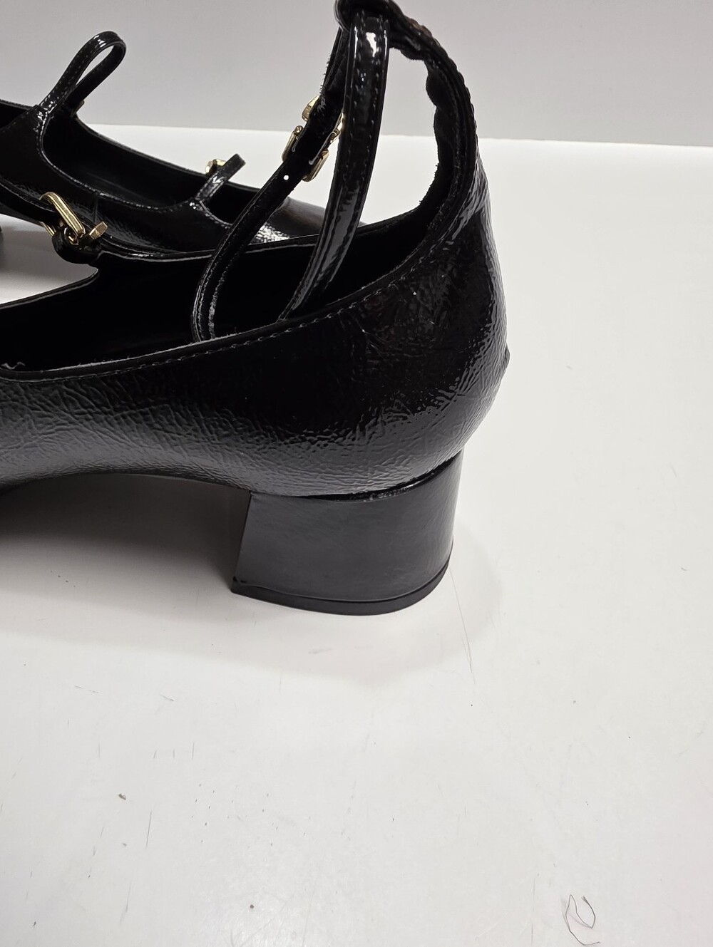 Zara Black Patent Leather Multi-Strap Mary Jane Shoes – Size (EU-41) 10 – 10.5