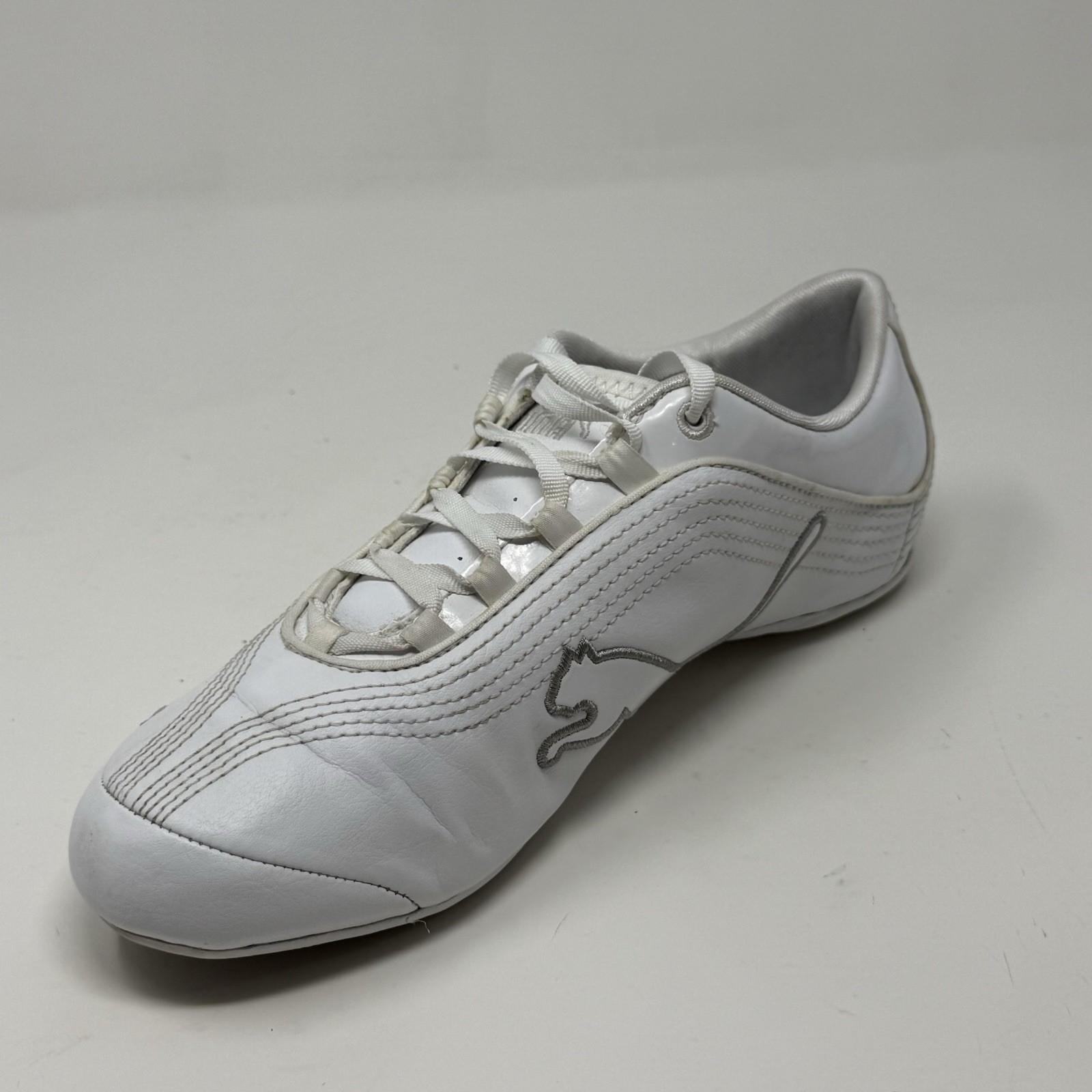 Puma Soleil Cat Shoes Womens 7.5 White Leather Casual Dance Vibe Y2K Sneakers