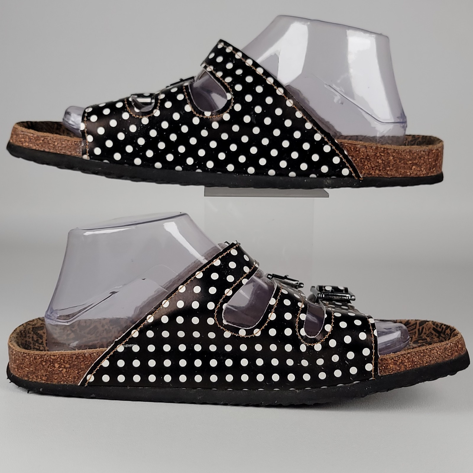 The Art Company Women’s Polka Dot Sandals Size 42 Euro Strappy Comfort Slides