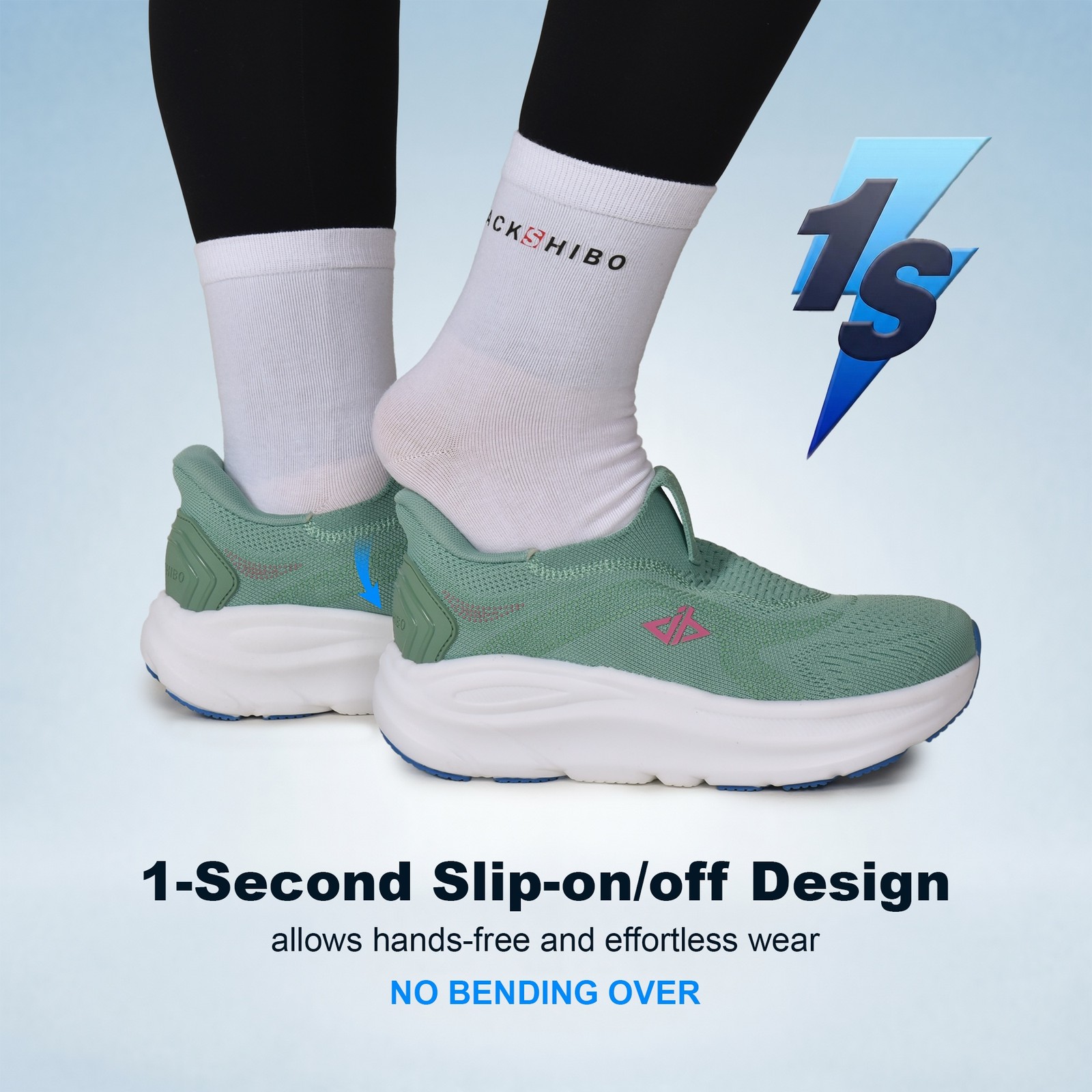 Womens Hands Free Wide Toe Box Shoes Slip on Zero Drop Arch Support Sneakers US