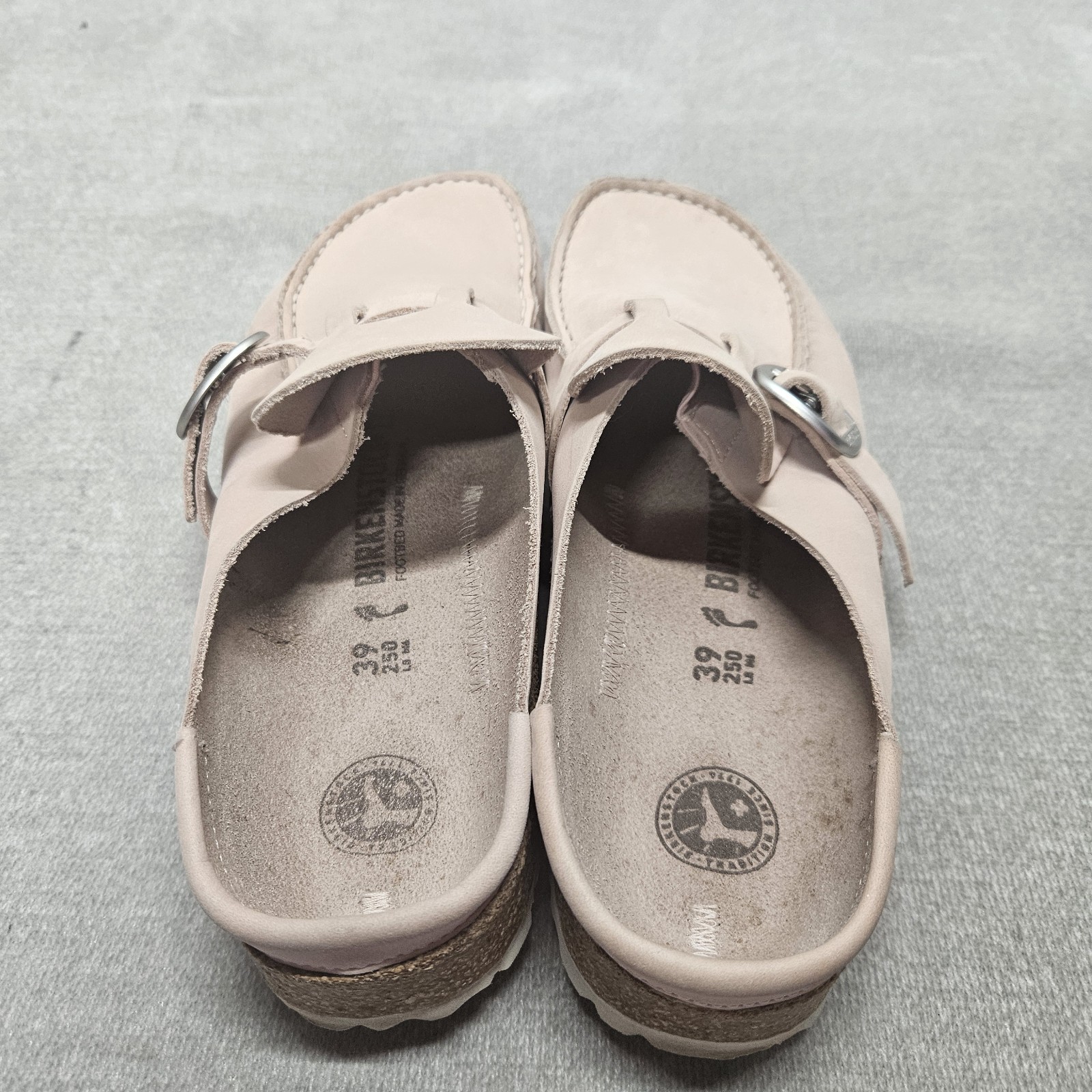 ​Birkenstock Buckley Suede Leather Clog Mules Rose Blush Pink Womens US 7.5 EU39