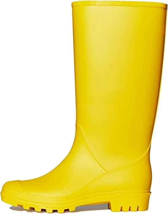 Mysoft Women’s Knee High Rain Boots Waterproof Tall Rain Yellow EU sizes 39-41