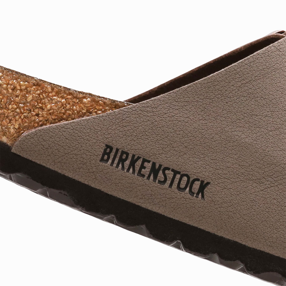 Birkenstock Arizona Birkibuc® Cork Footbed Mocha Two Strap Sandal Unisex Shoes