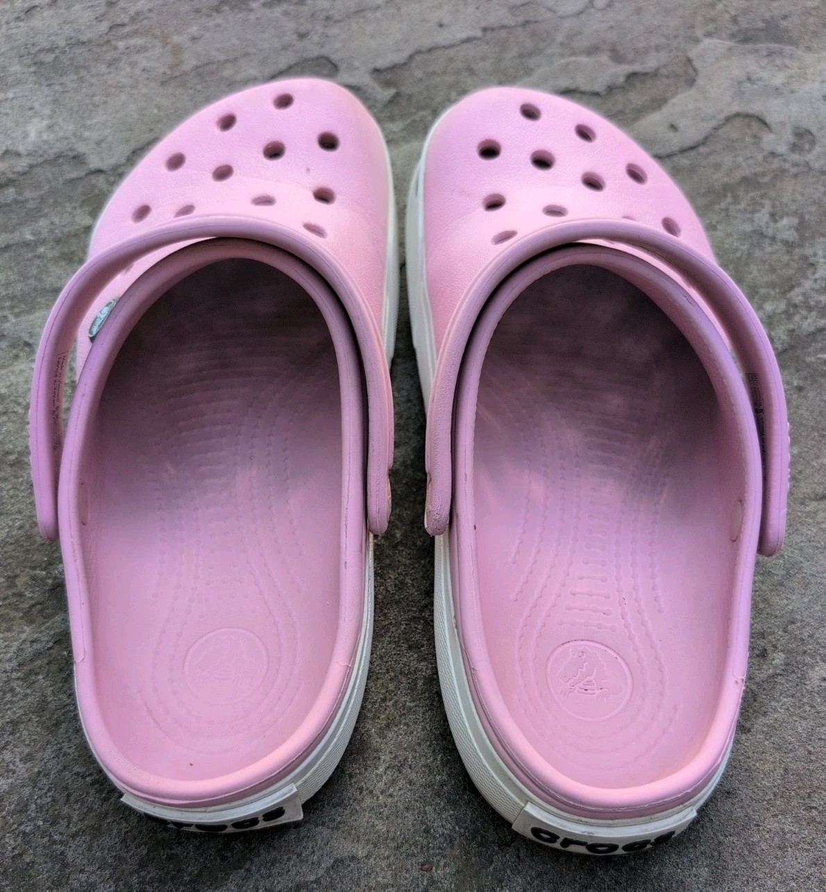 Crocs Lt Pink Women’s 7 Men’s 9 Baya Band Classic Comfort Clogg Slingback Shoes