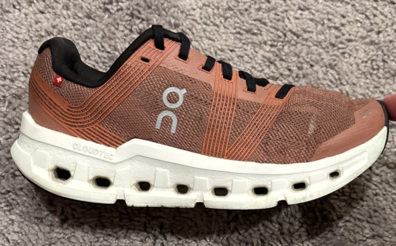 On Cloudgo Women’s Walking Running Sneakers Shoes Mahogany Ivory Size 5 D Wide
