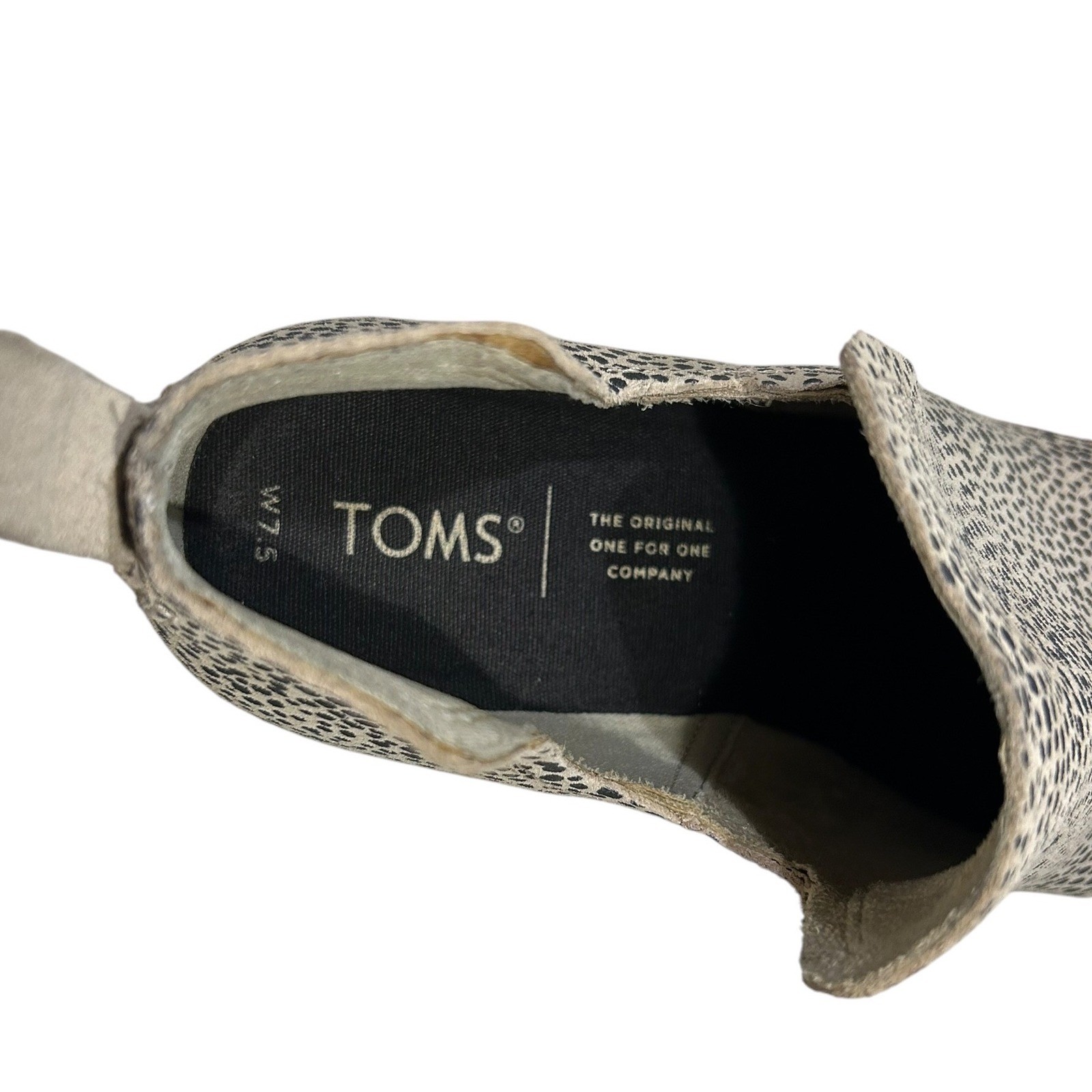 TOMS Kallie Cutout Ankle Wedge Bootie Macadamia Cheetah 10016177