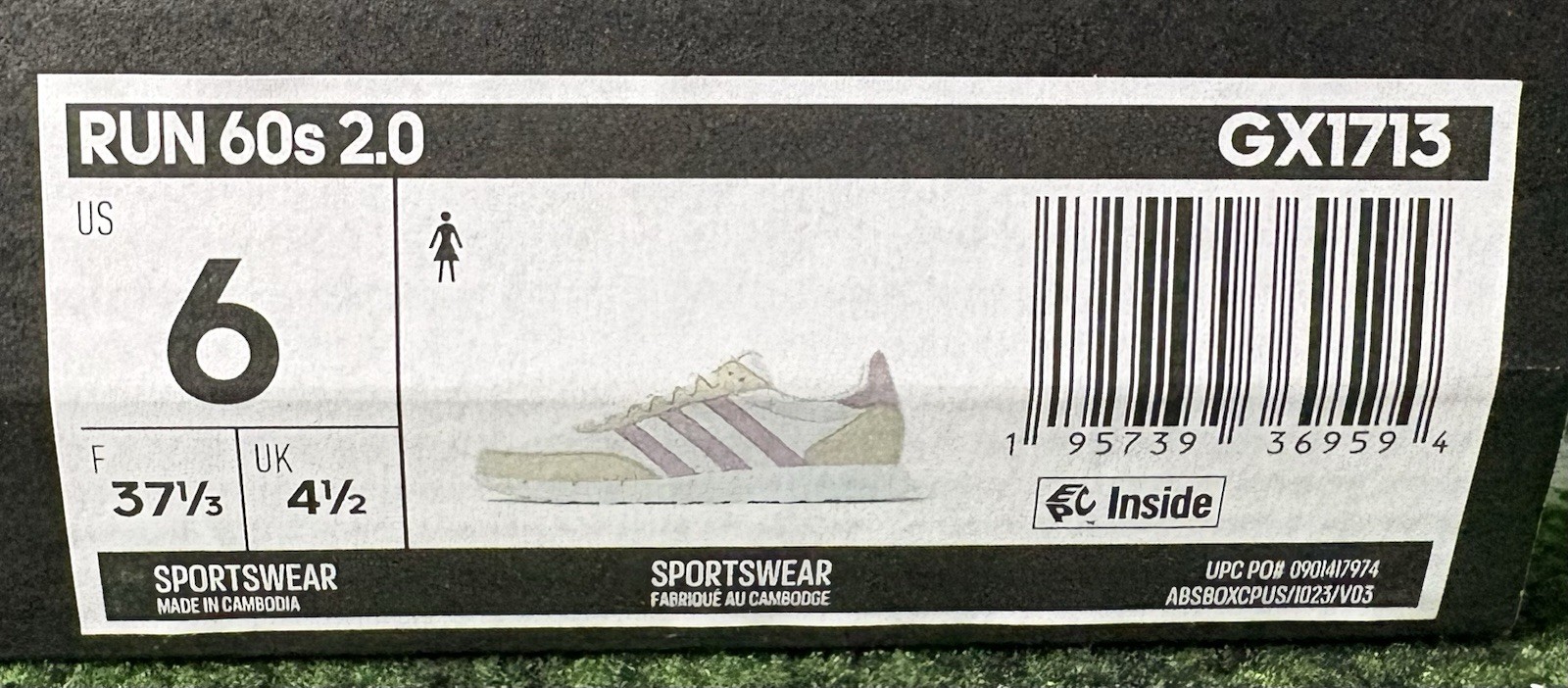 US Women’s 6/Youth 5 – Adidas Run 60s 2.0 “Chalk Silver Metallic” GX1713