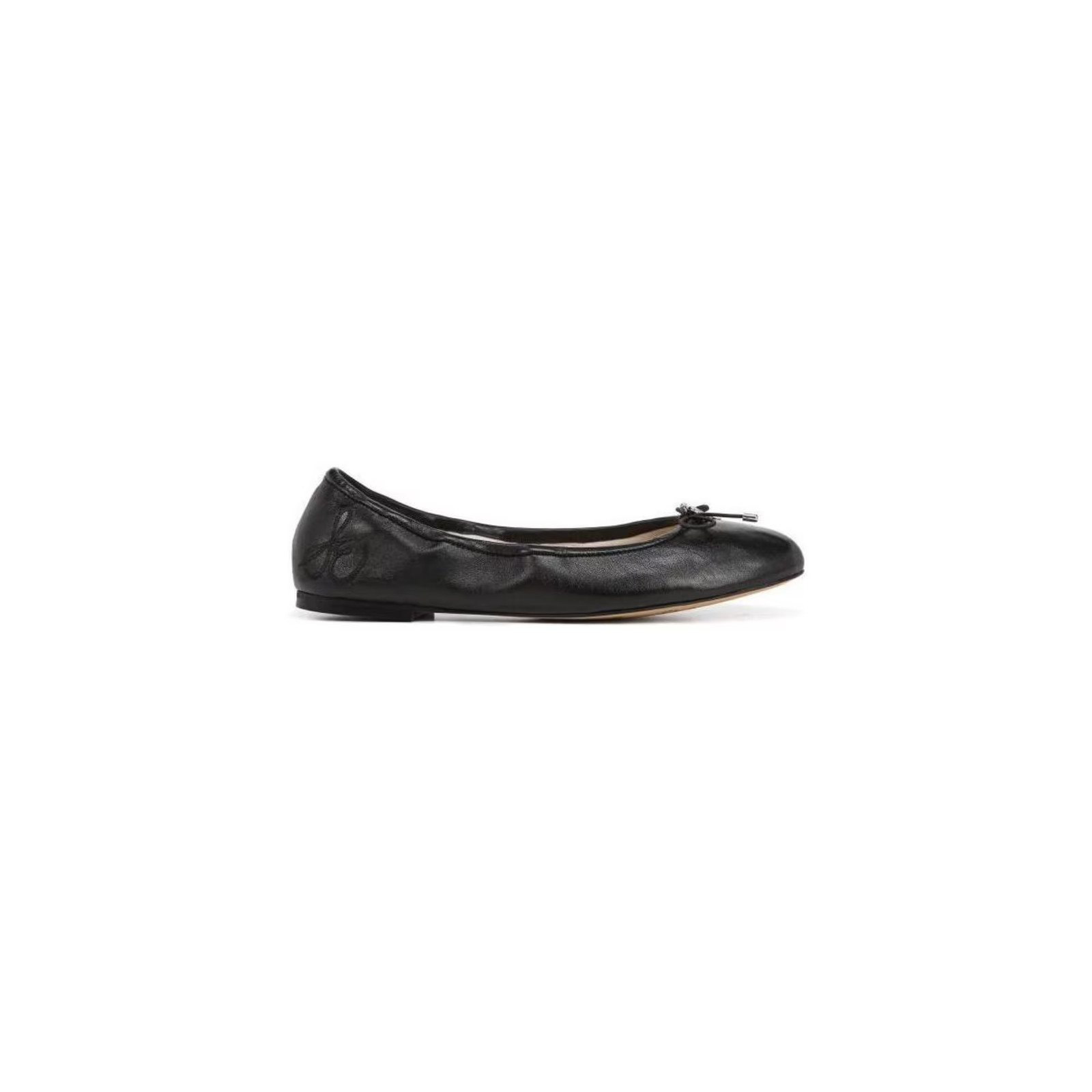 Women’s Sam Edelman Felicia Leather Cushioned Ballet Flats Black Leather