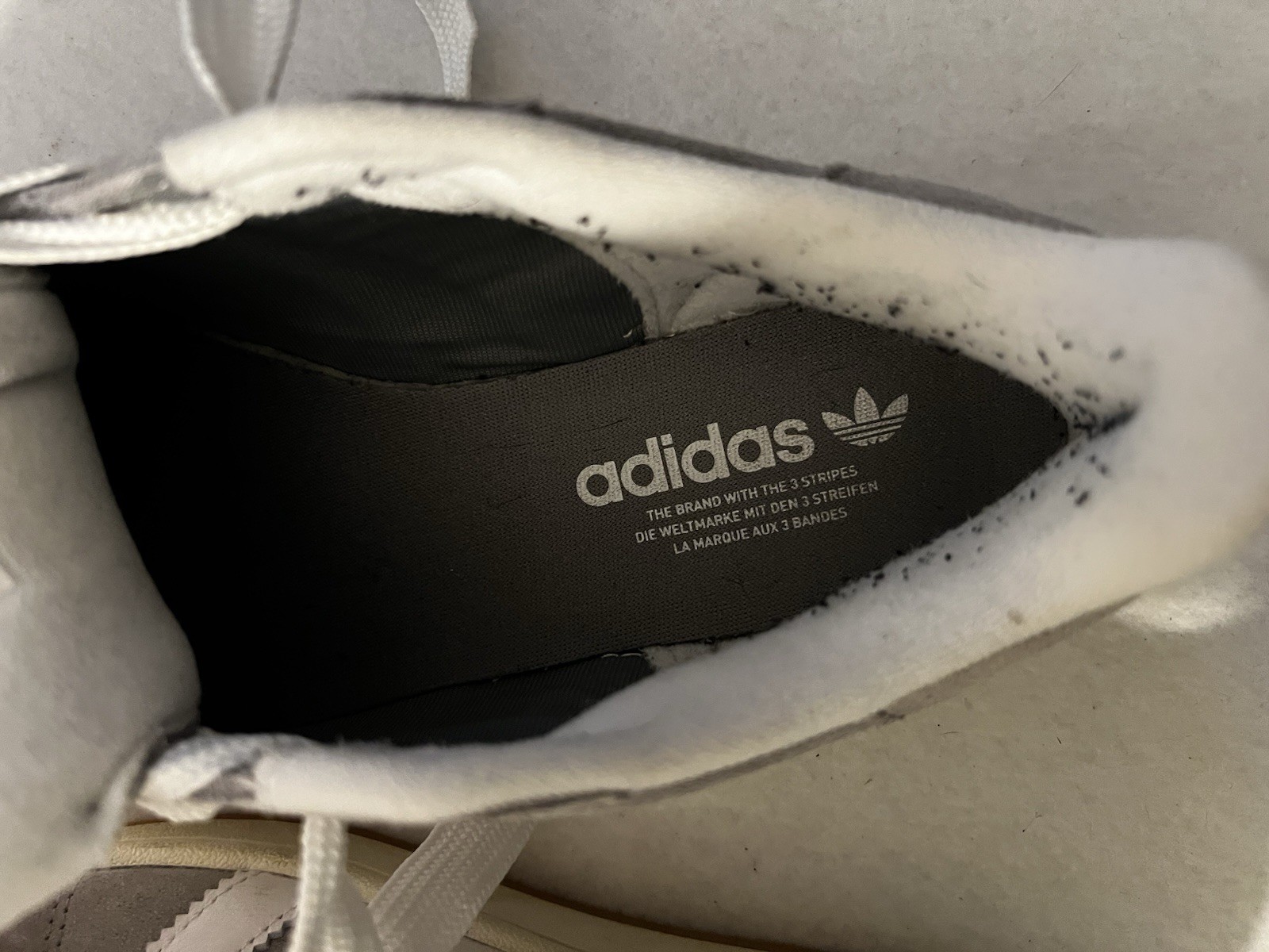 Adidas Campus Men’s 7.5 Gray & White Shoes