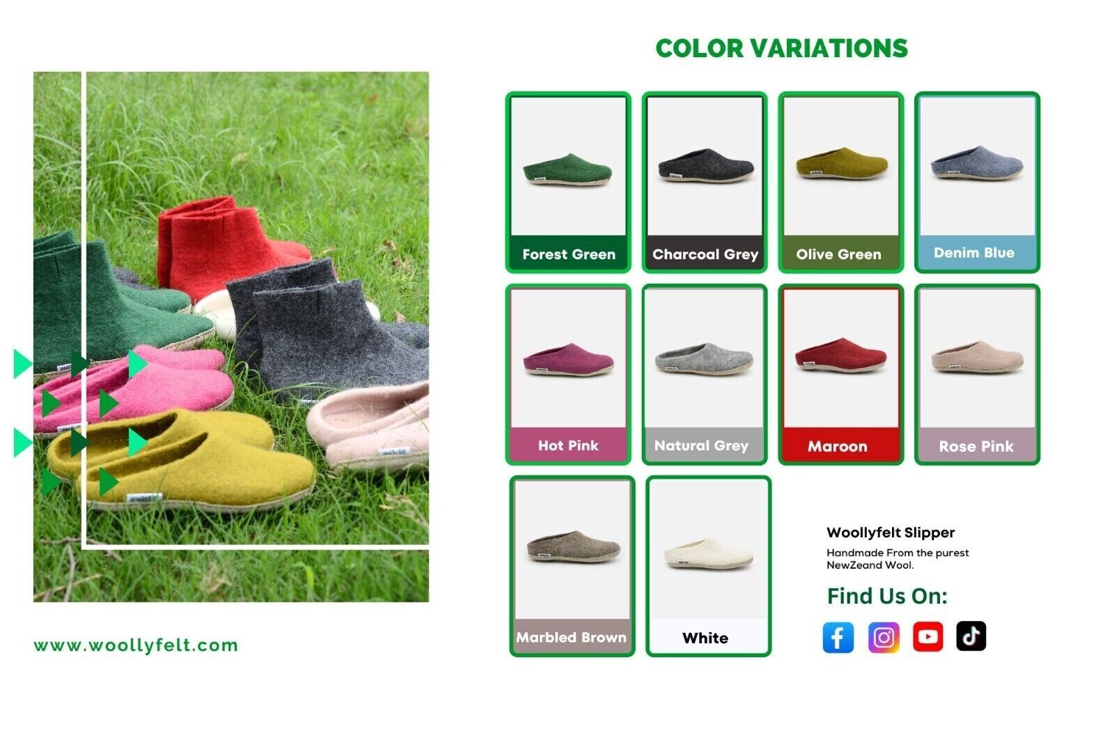 Handmade Felted Slippers With Leather Sole – Warm,Durable & Eco-Friendly
