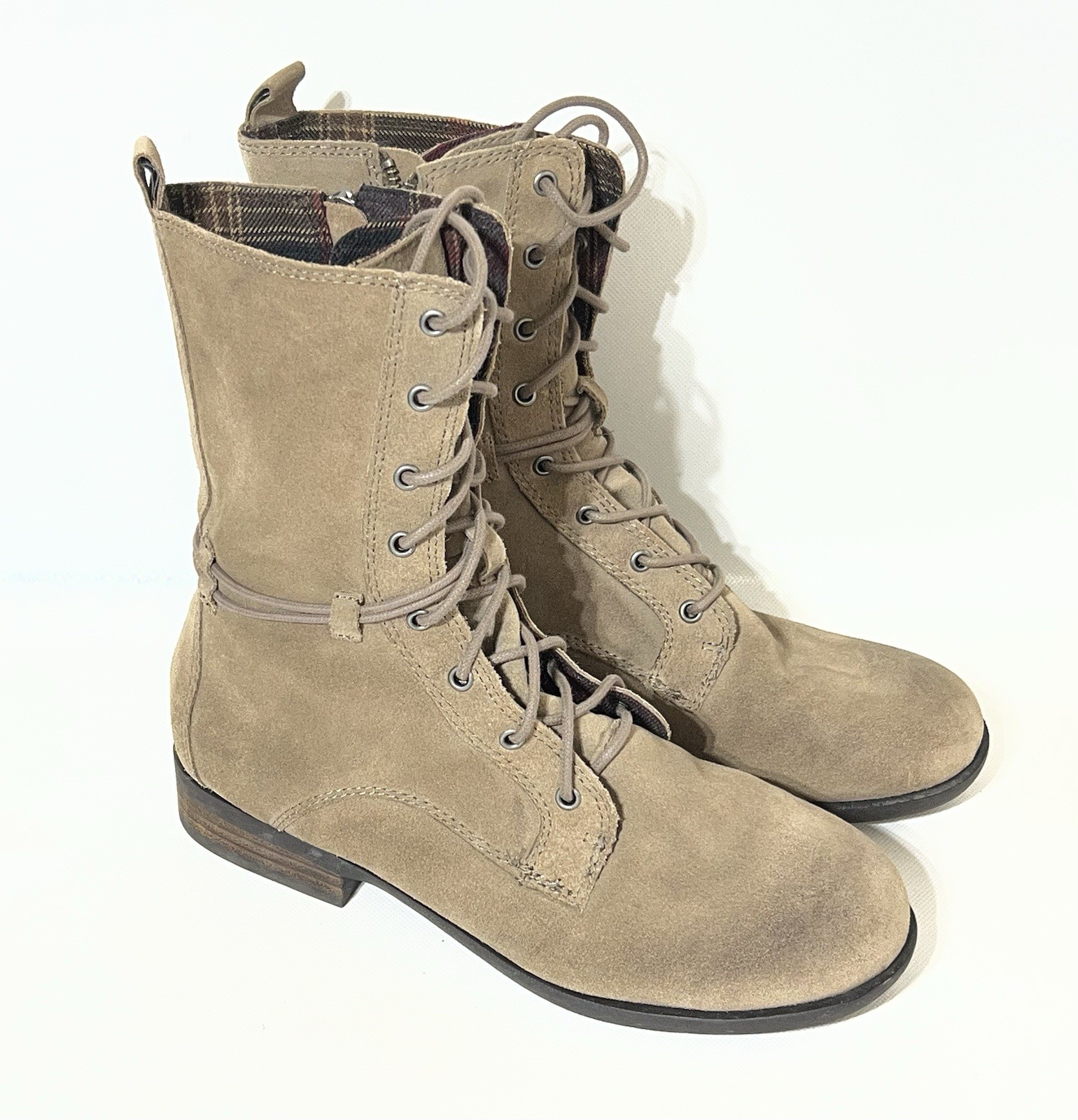 Brown Leather Lace Up Boots Whimsigoth Punk Grunge Victorian Women’s Size 10