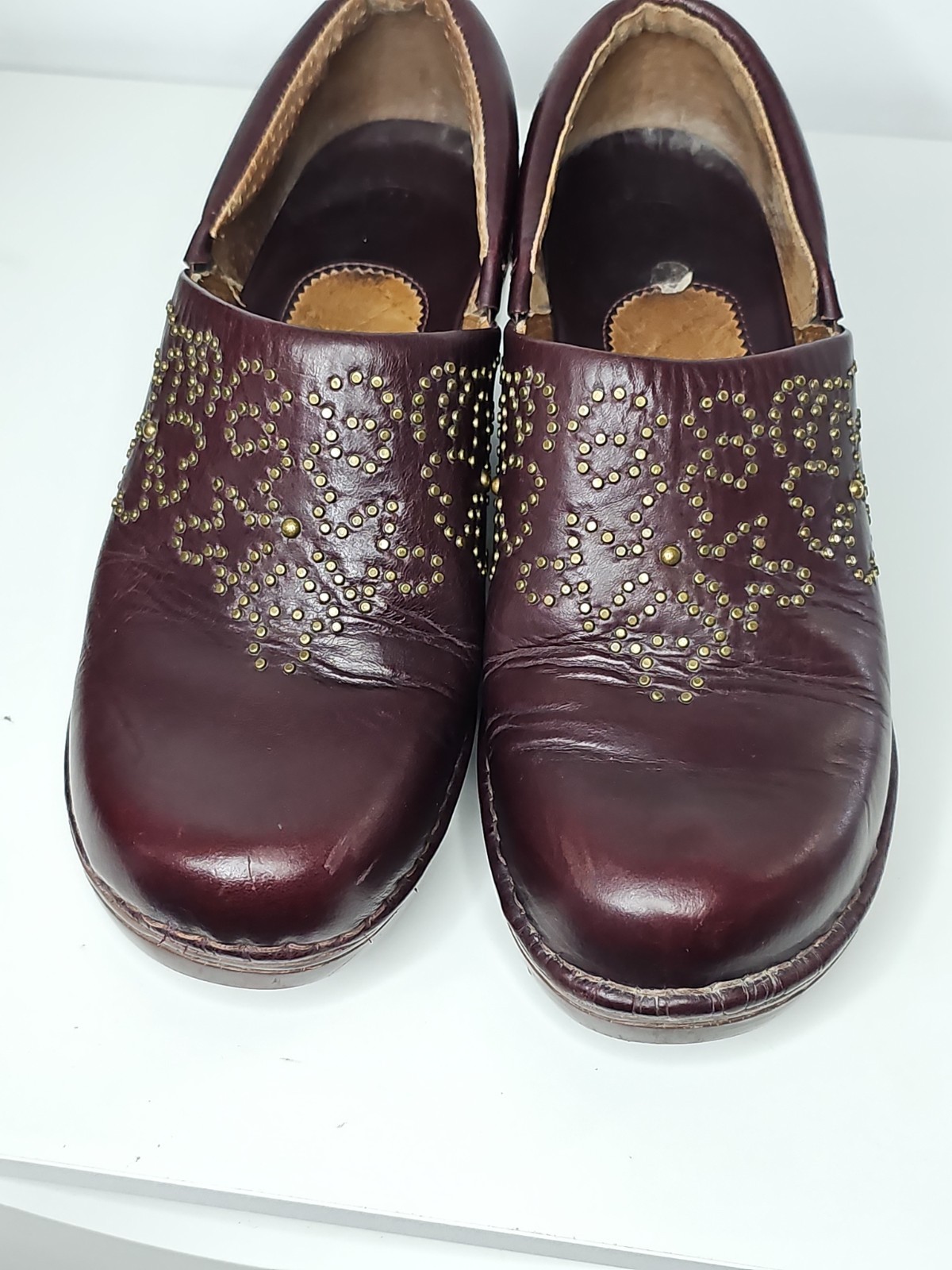 Ariat Strathmore Safety Toe Leather Clogs Women’s Size 8B Cordovan Style 21262