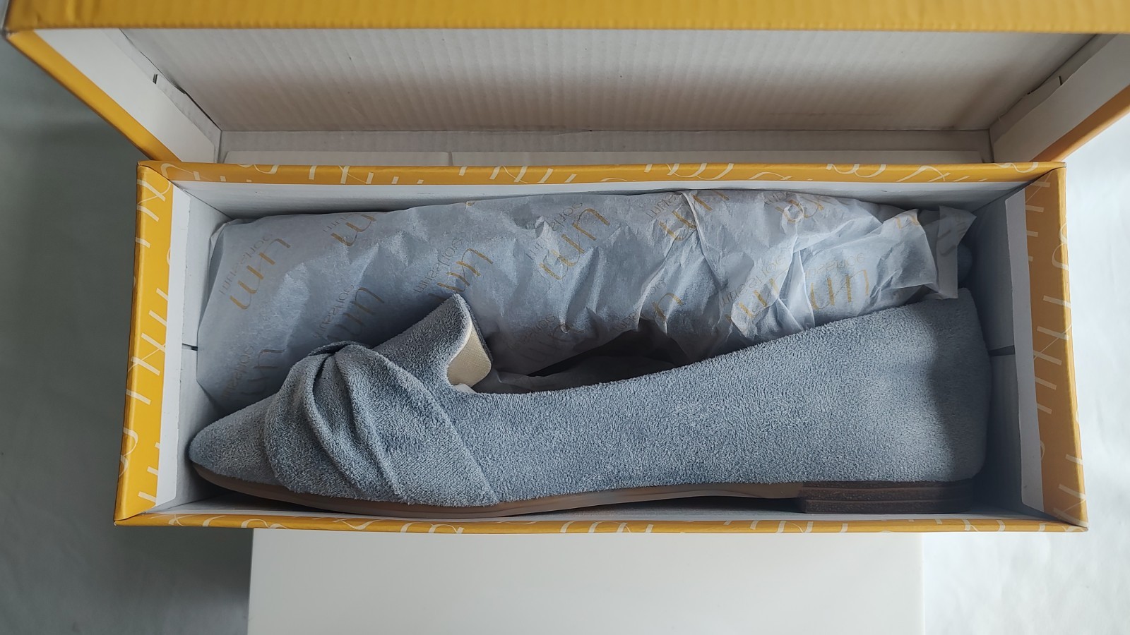 MUSSHOE Flats for Women Comfortable Slip On Balley Flats Shoes Grey Size 7