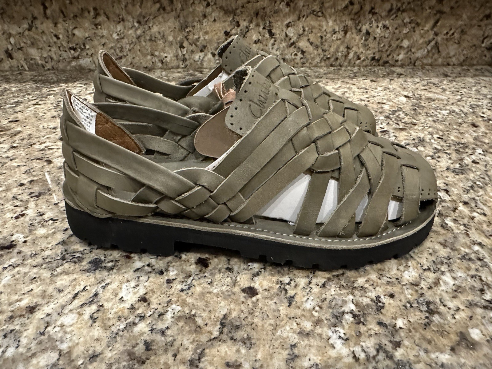CHUBASCO Mexico Olive Green Sandals Shoes Woven Mens 6 Womens 8 NEW