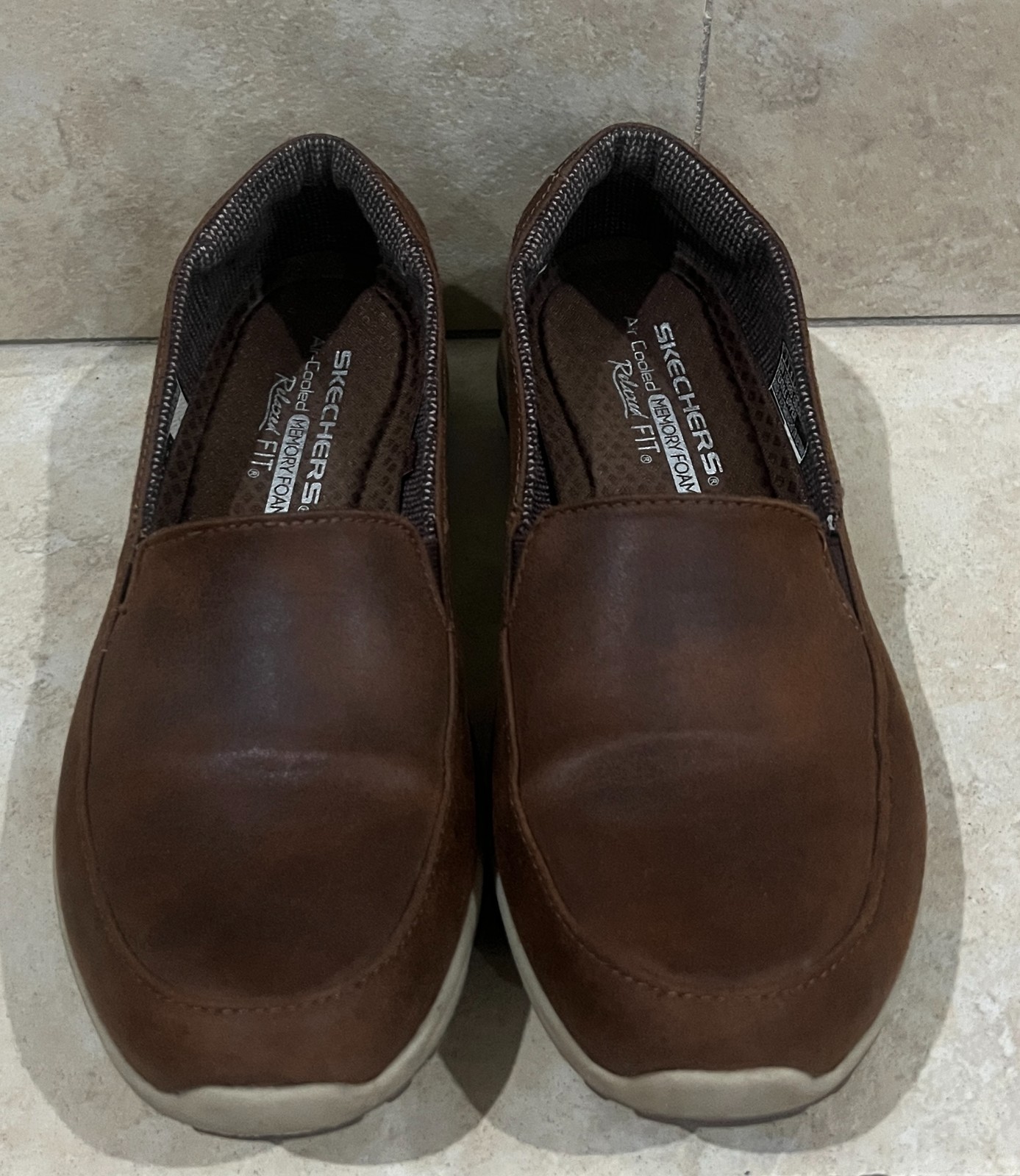 Skechers Relaxed Fit Air-Cooled Memory Foam Women’s Size 7 Brown Slip-On Shoes