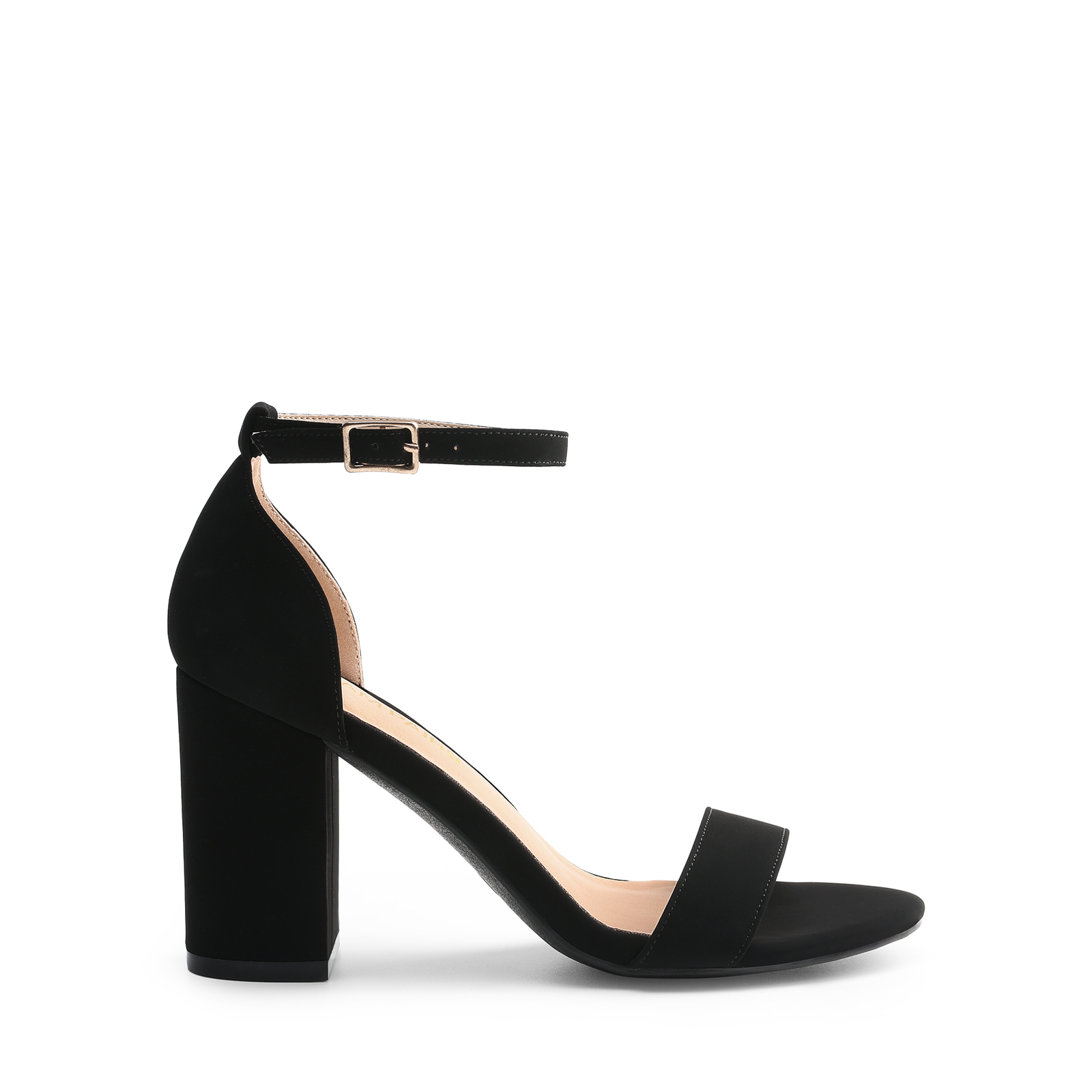 Women Wedding Party Sandals Ankle Strap Open Toe Mid Chunky Block Heel Sandals~