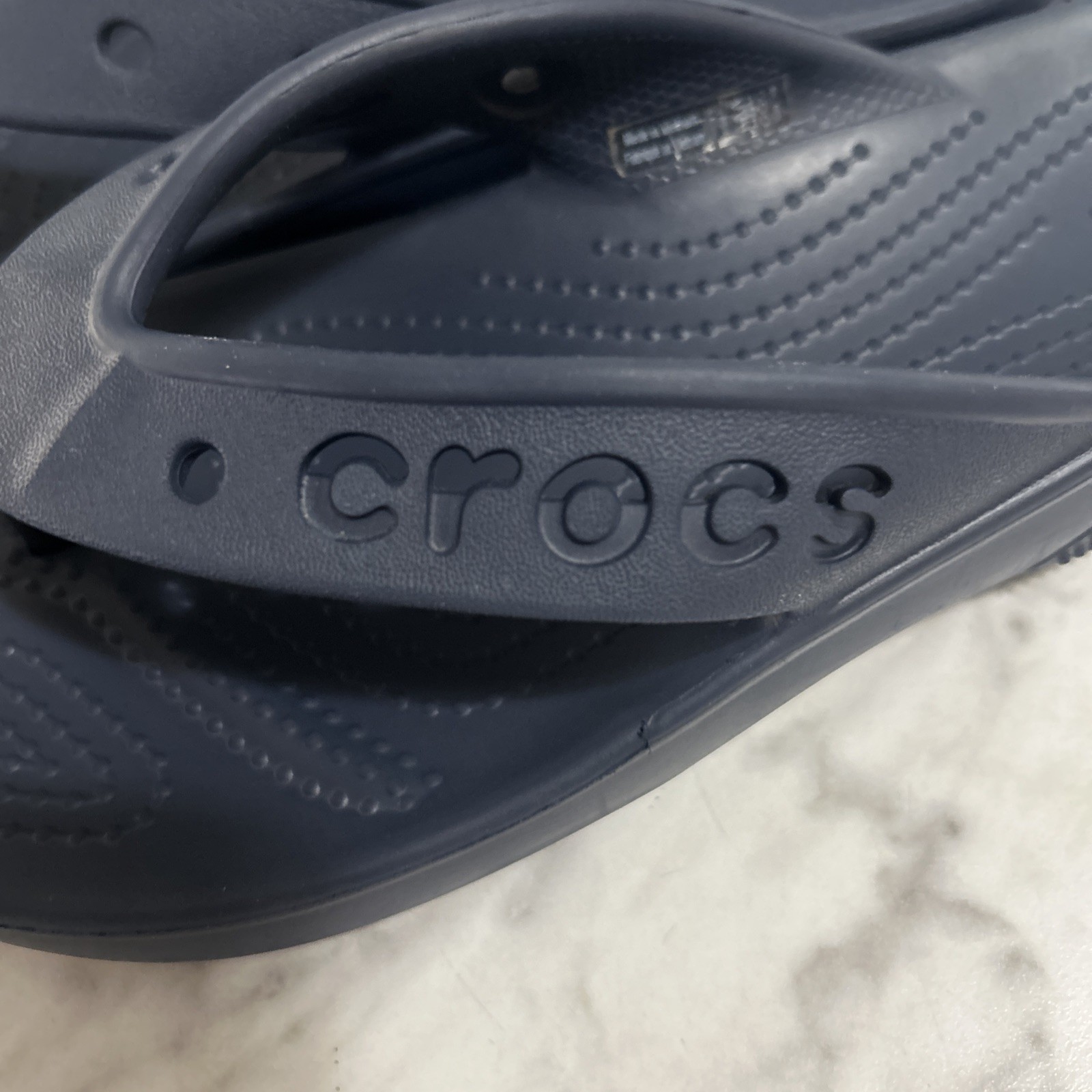 Crocs Baya Sandals Women’s size 7 Blue Comfort Thong Flip Flop Slip On