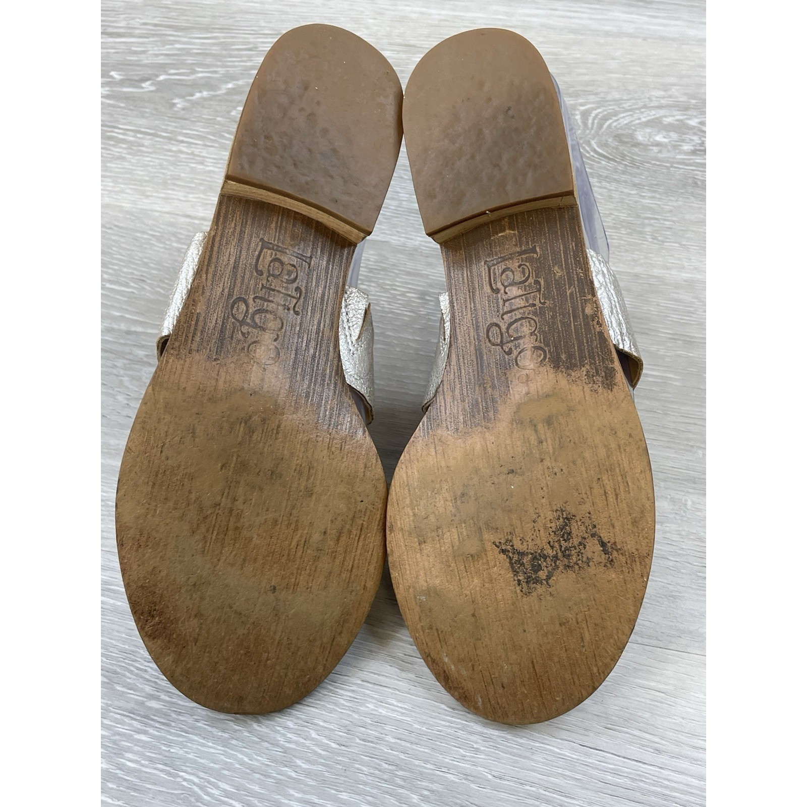 Latigo Rush Women’s Sandals Silver Leather 6.5 Buckle Boho Comfort Casual Shoes