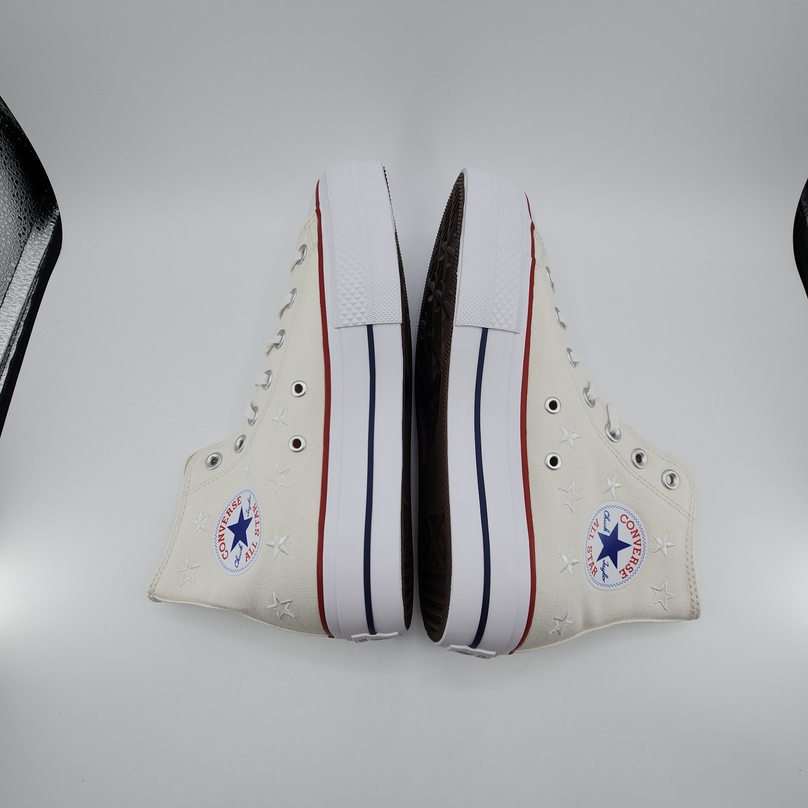 Converse Chuck Taylor All Star Lift Platform Womens 8 Vintage White Stars NEW