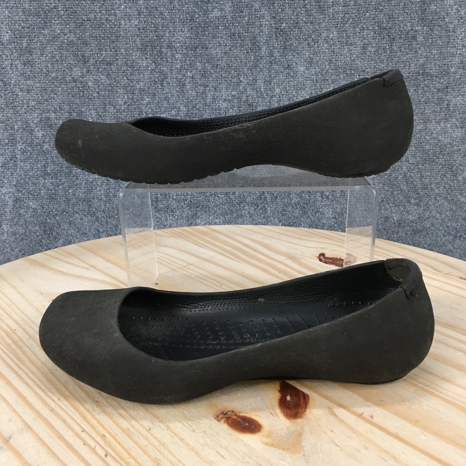 Crocs Shoes Womens 8 Black Brooklyn Ballet Flats Casual Slip On Round Toe Low
