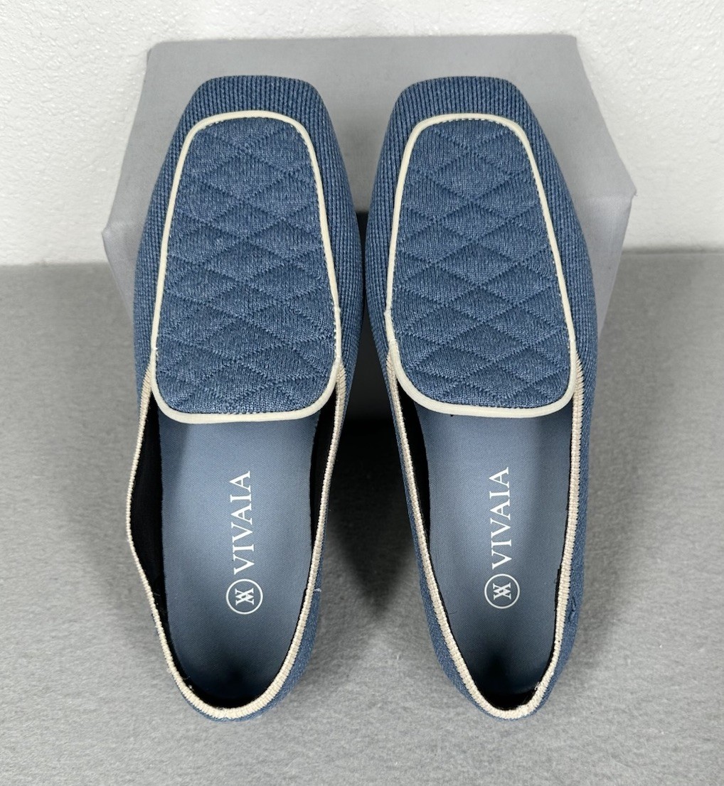 Vivaia Leona square-toe quilted loafers