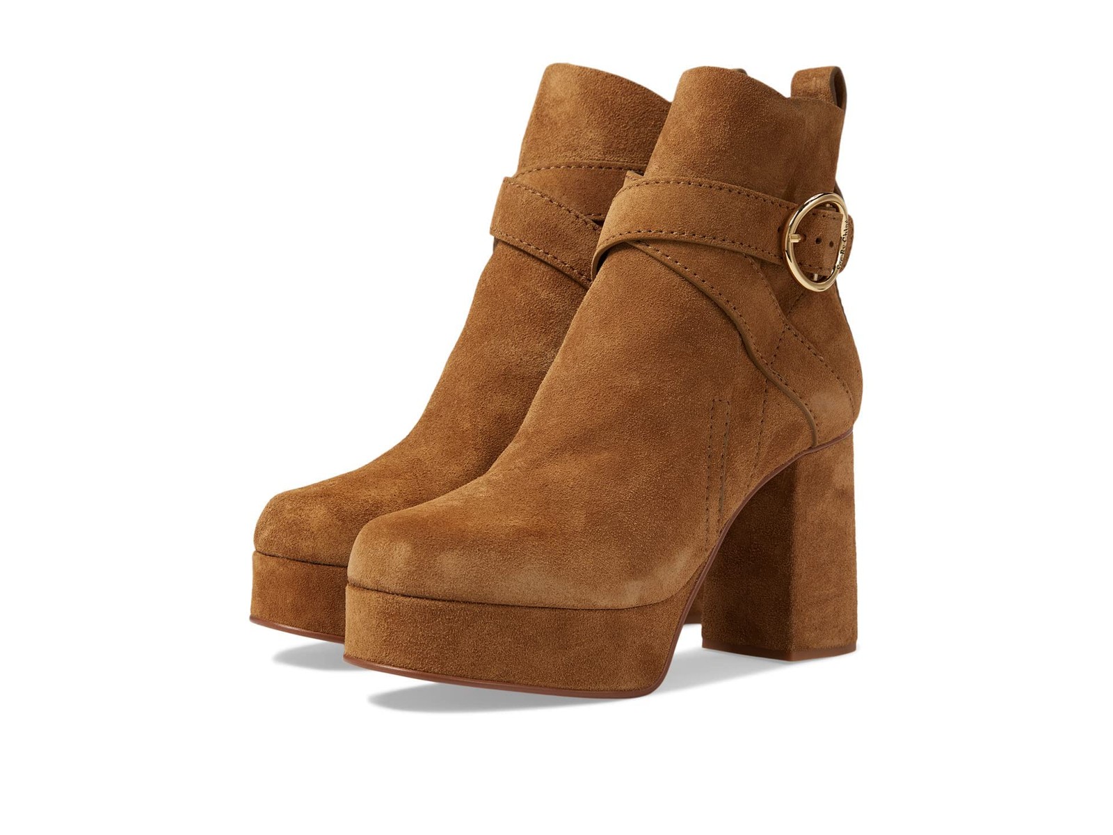 Sz 7.5 See by Chloe Lyna Platform Boot Tan EU 37.5 (US Women’s 7.5) M