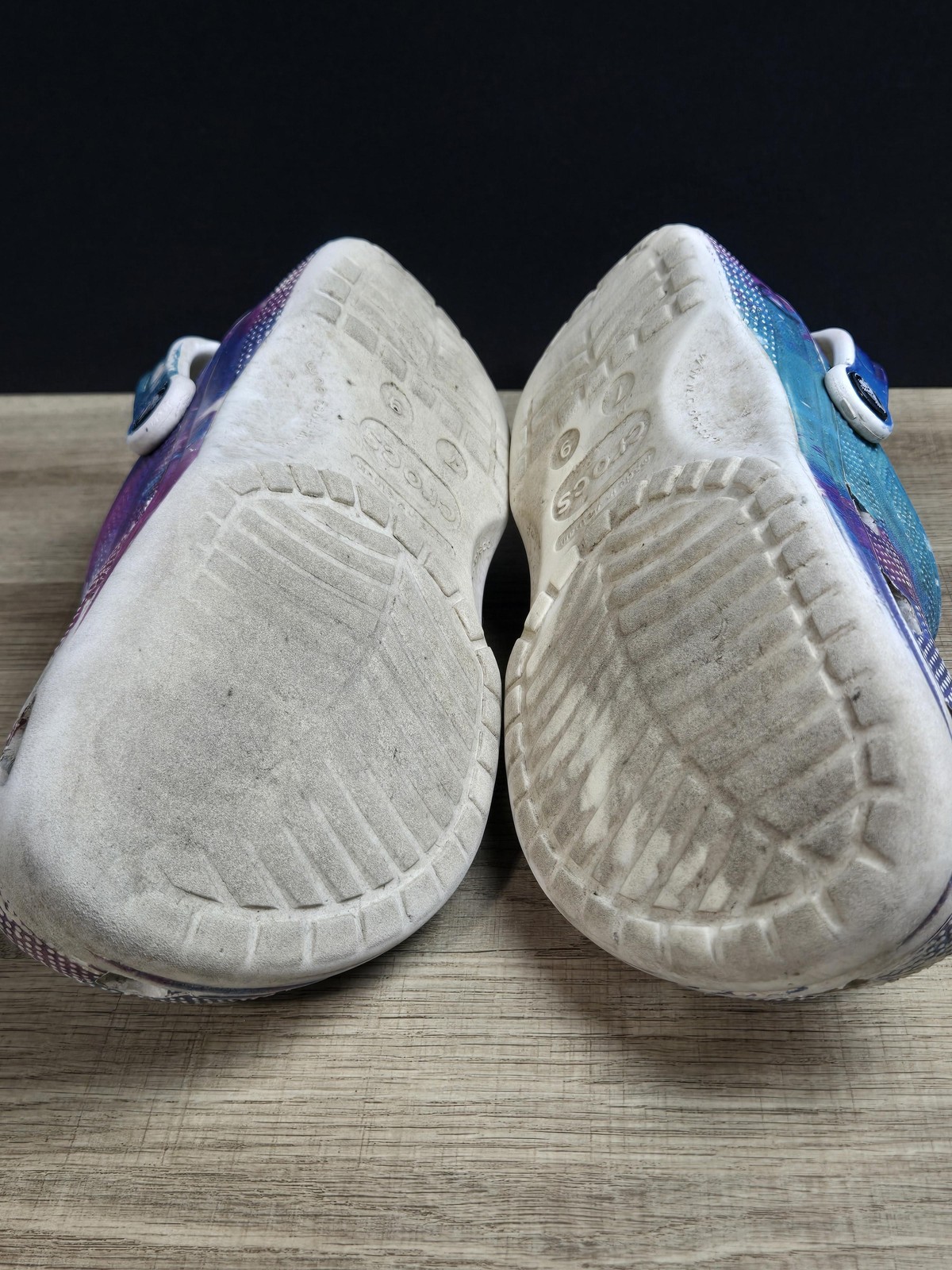 Crocs Shoes Womens Size 7-9 Multicolor Tie Dye Classic Clog Slip On Casual