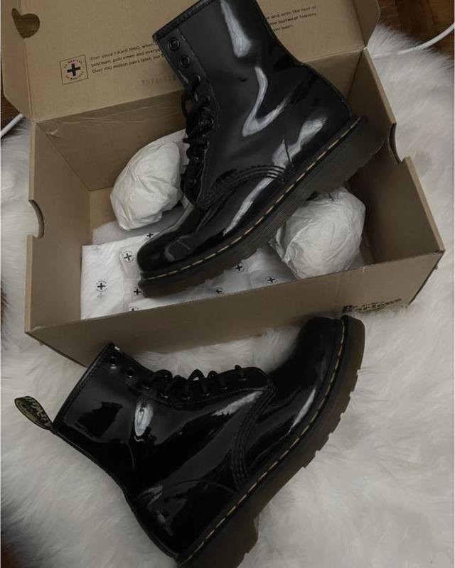 Women Dr Martens boots black leather 38 #3K3W