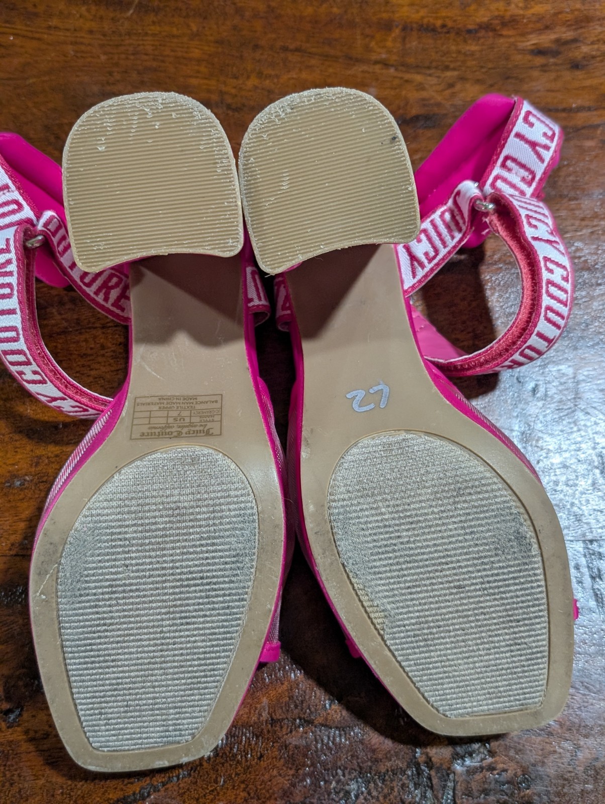 Juicy Couture Pink Platform Strapy Block Heels JC-Gramercy Size 7M
