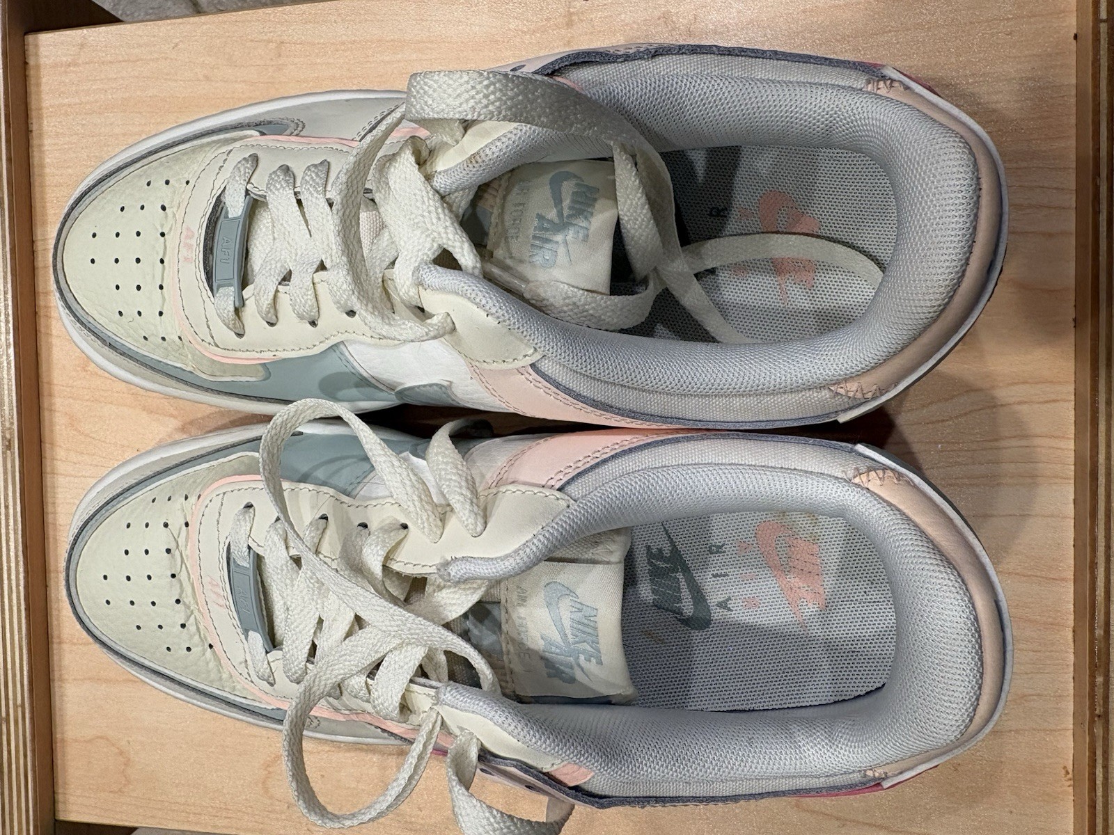 Nike Air Force 1 Shadow Coconut Milk Crimson Tint Women’s Sneakers sz 8.5