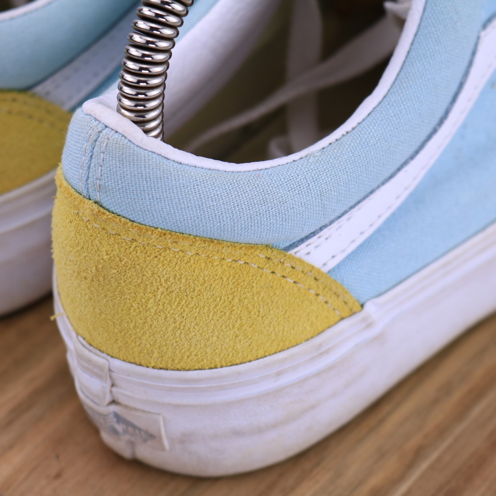 Vans Old Skool Pastel Platform Color Block Blue Pink Yellow Grey Men 5 Women 6.5