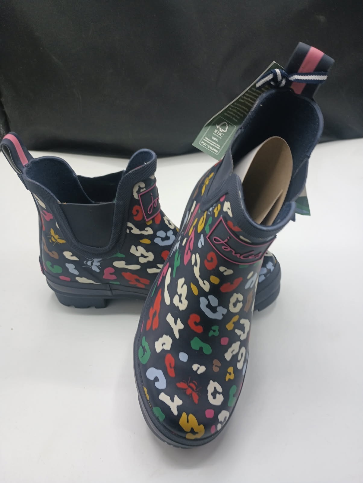 Joules – Women’s Wellibob Rain Boots, Multicolor, Size 5 (Sligt Wear)