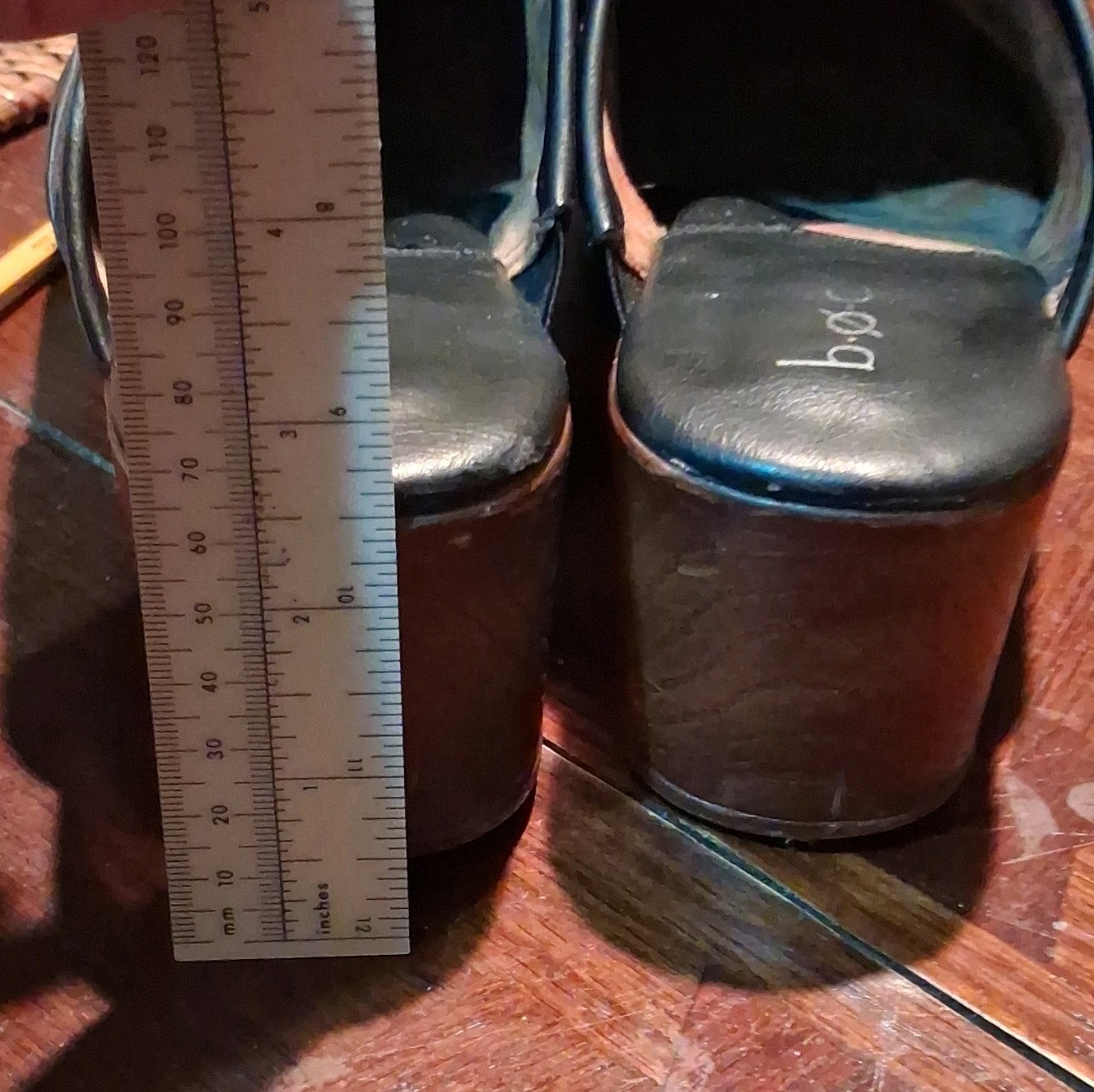 b.o.c Women’s Black Faux Leather Slip-On Clog Mule Braided Round Toe 11M