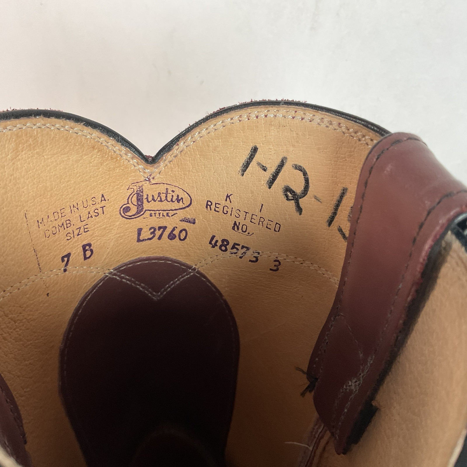 Justin Cowgirl Roper Boots | USA Made | Purple Mauve | Women’s 7 B