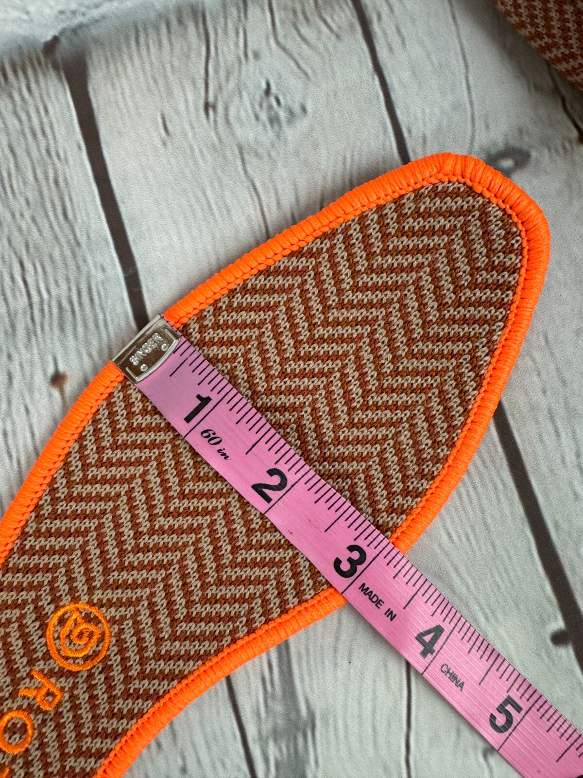 NEW! ROTHY’S beige orange chevron herringbone flat ballerina shoes 10