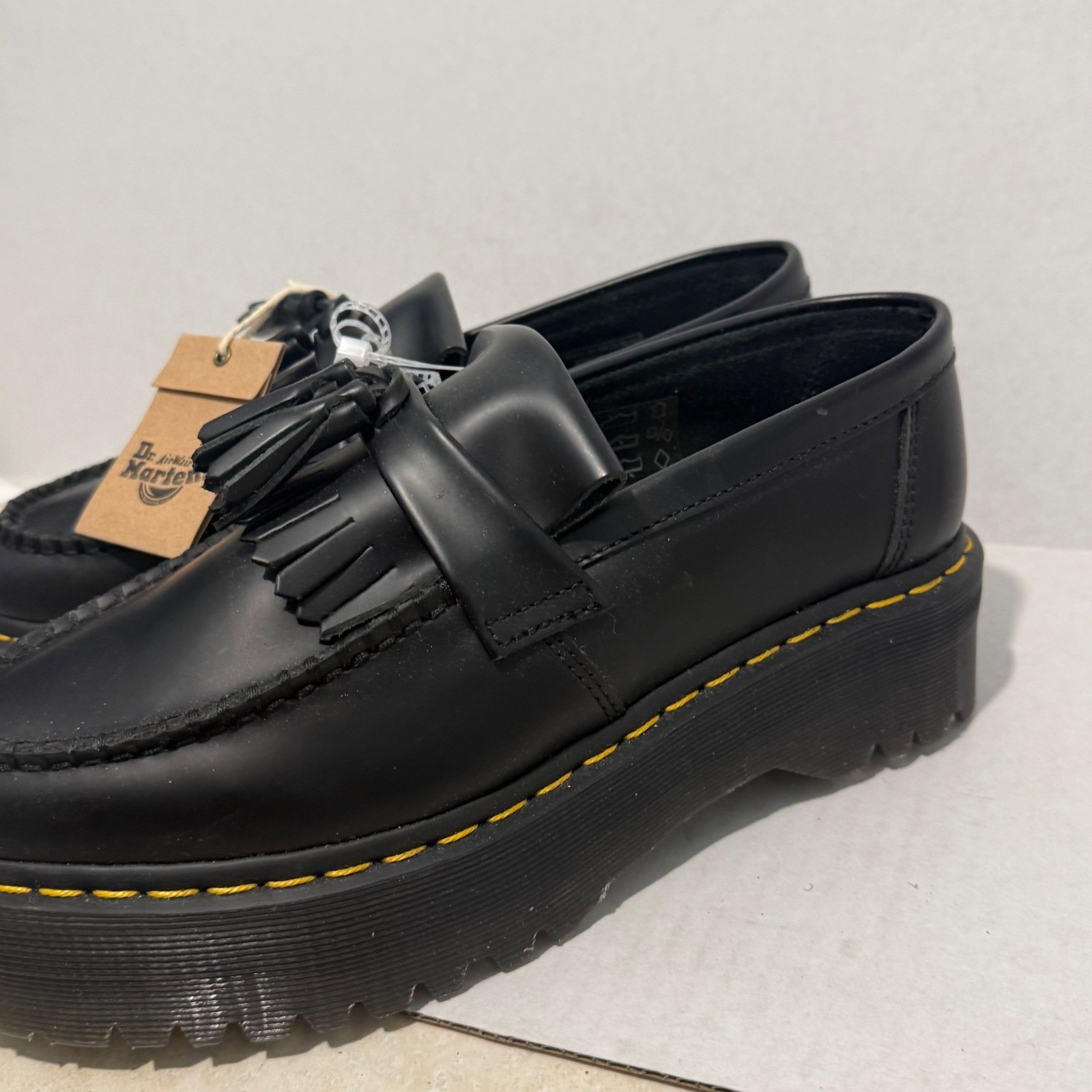 Dr. Martens Adrian Quad Leather Platform Tassel Loafers LA004 Mens 8 Womens 9
