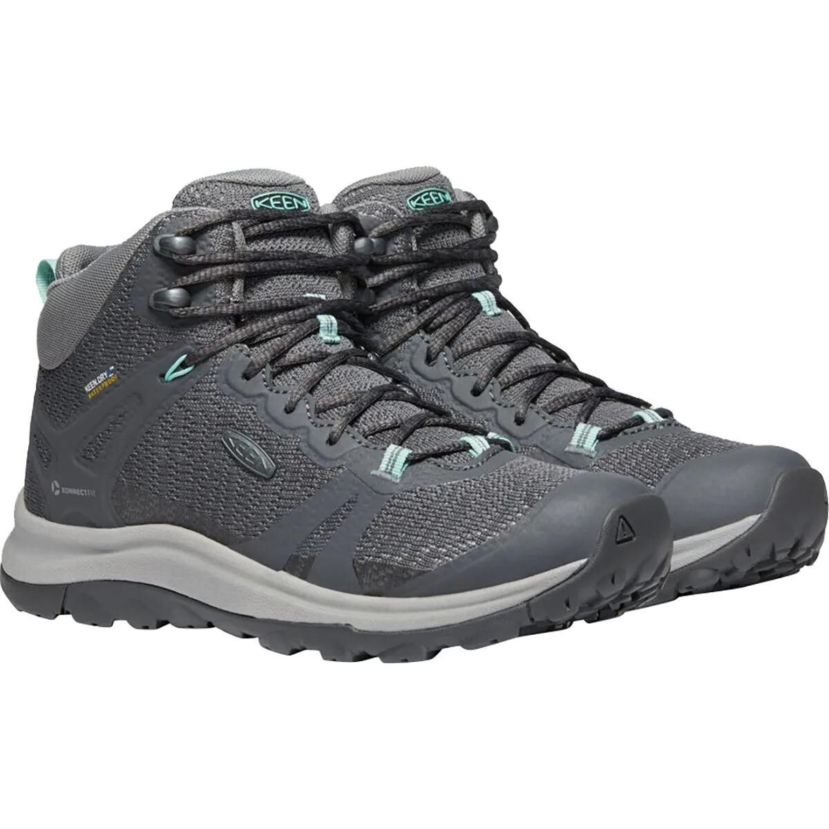 NWOB KEEN Terradora II Mid Waterproof Lace Up Ankle Hiking Boots, Gray, Sz 9.5