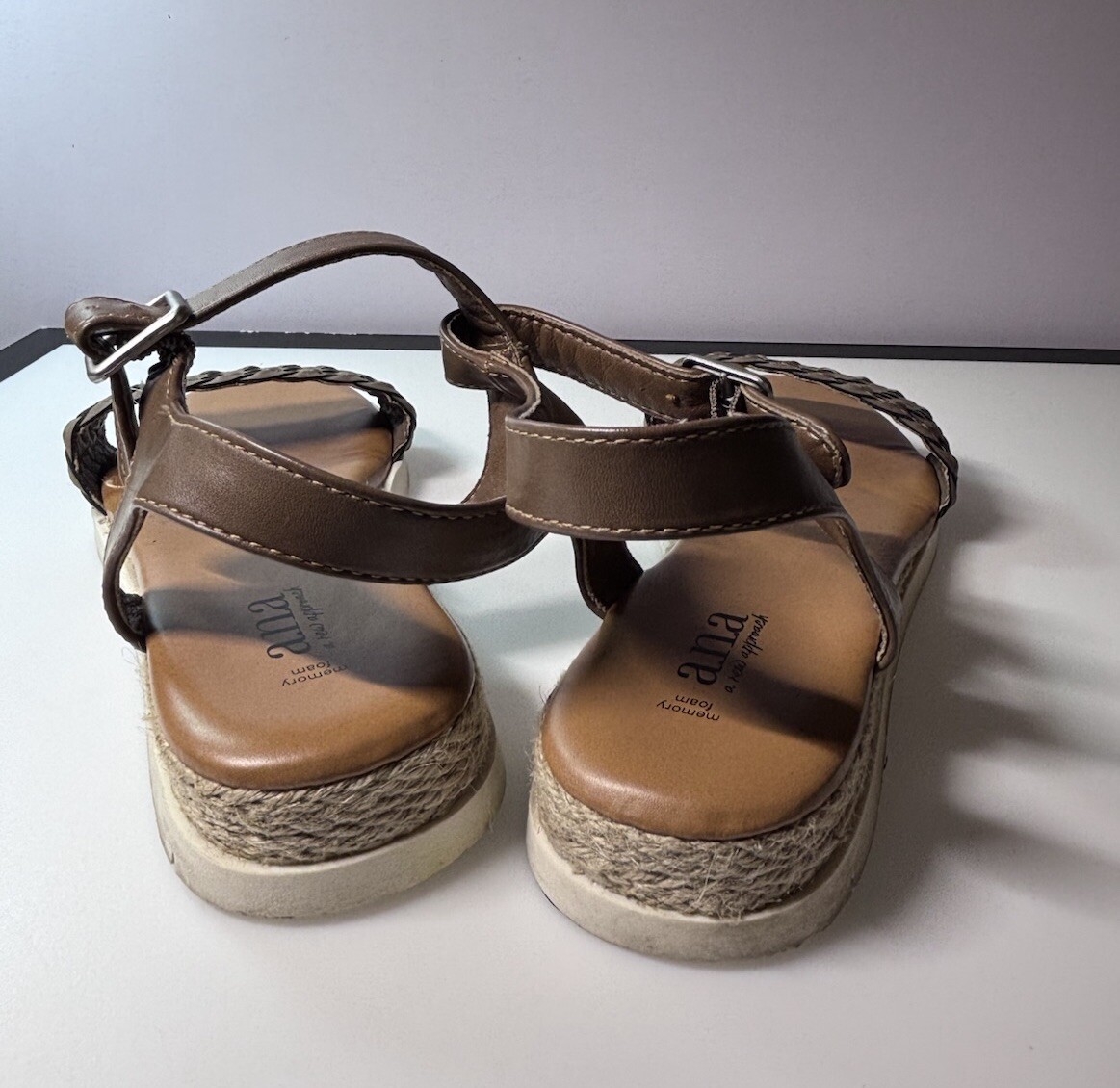 ANA Beige Size 9 Memory Foam Sandals
