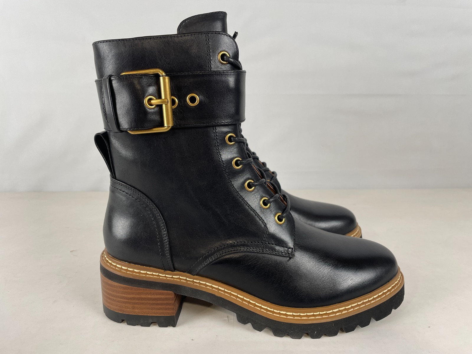 EOS Line Women’s Combat Boots, Black, US 9.5-10 / EU 40
