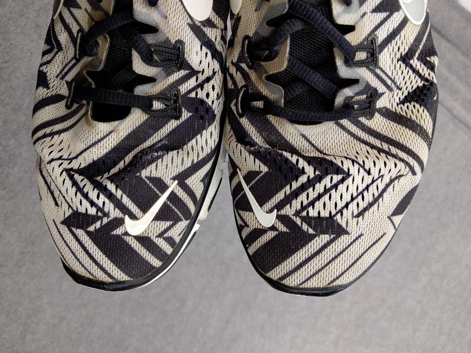 Nike Free TR Fit 4 Womens 8 39 Black Gray Zebra Running Shoe Jogging Flexible