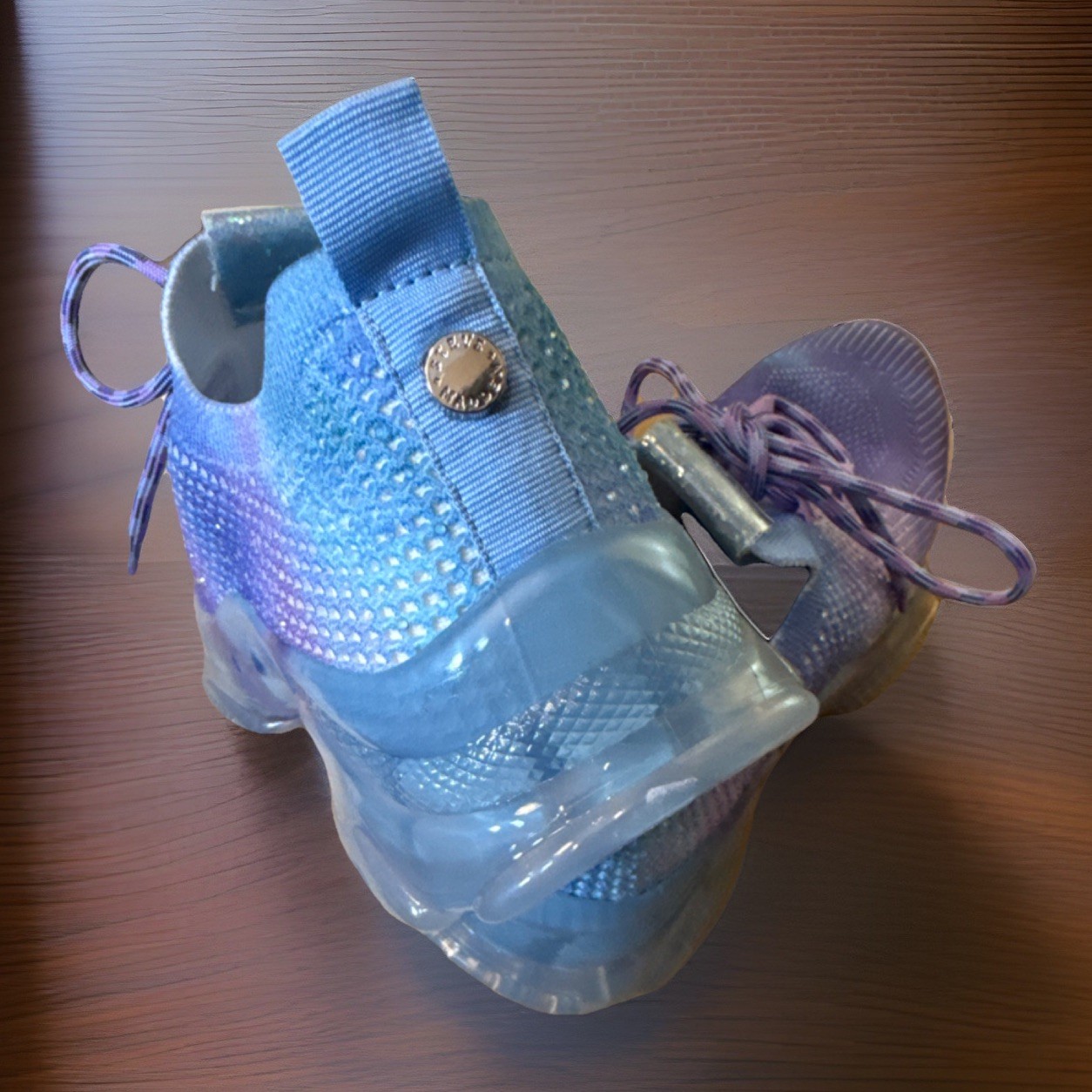 Steve Madden SM.NY90 Purple Blue Ombré Slip On Athletic Shoes JR Miss Sz 5 ~NIB~